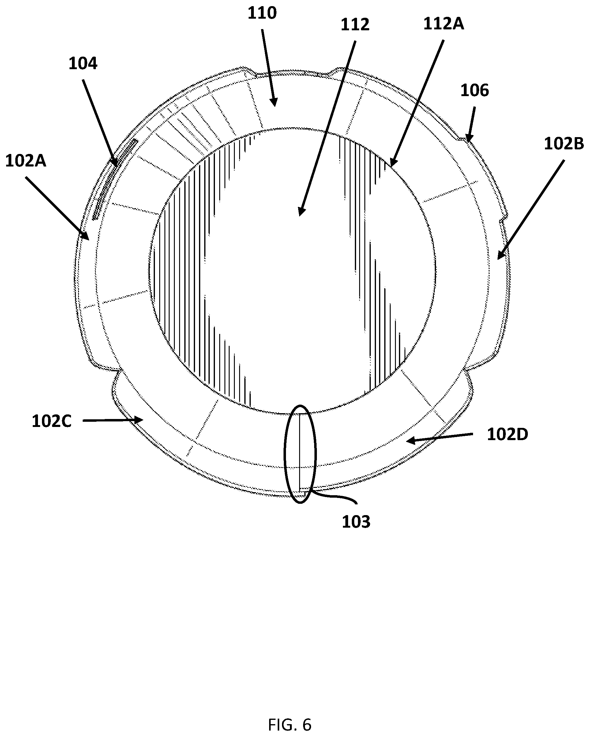Patent US12312135 Figure 6 – Cup with integrated folding lid