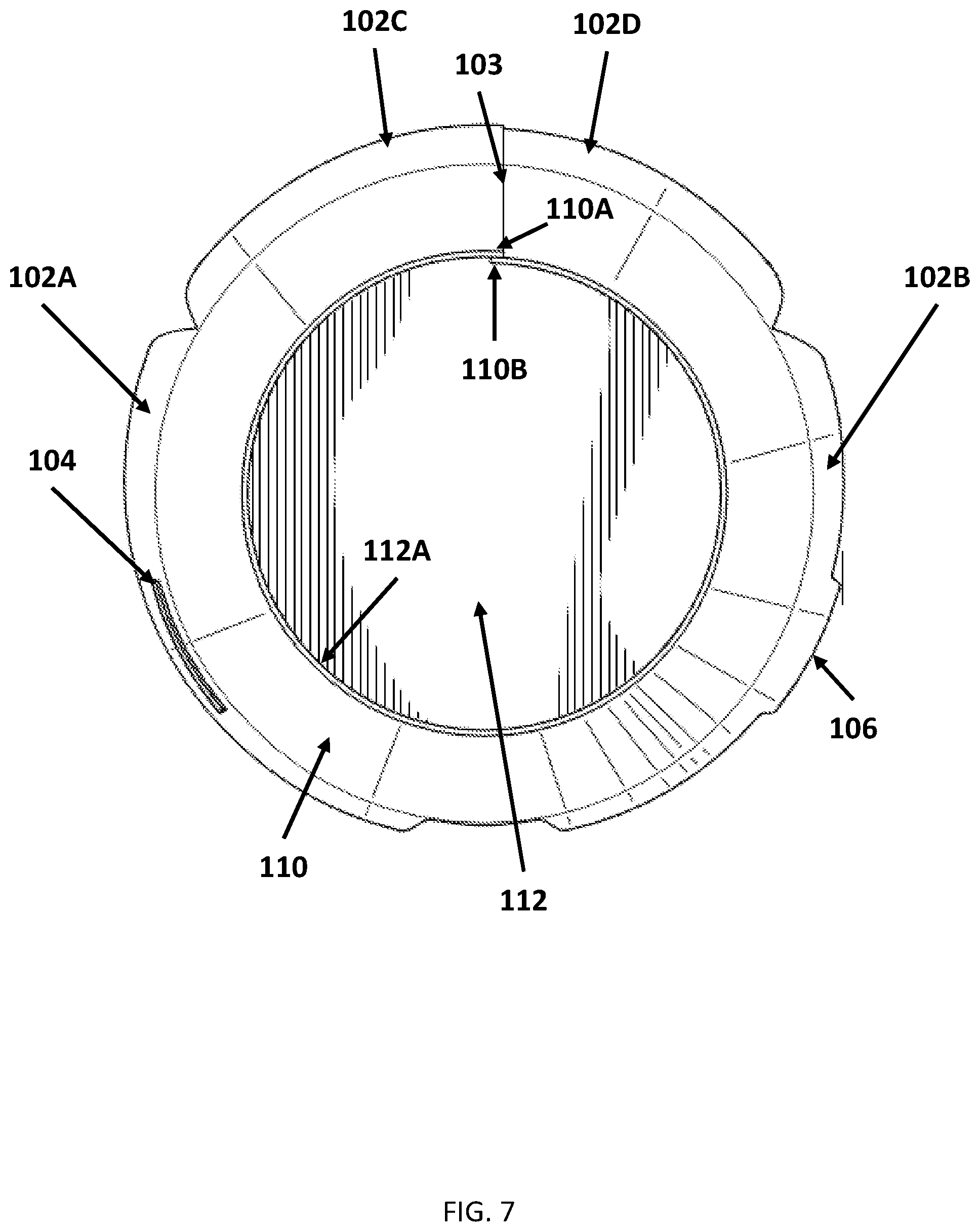 Patent US12312135 Figure 7 – Cup with integrated folding lid