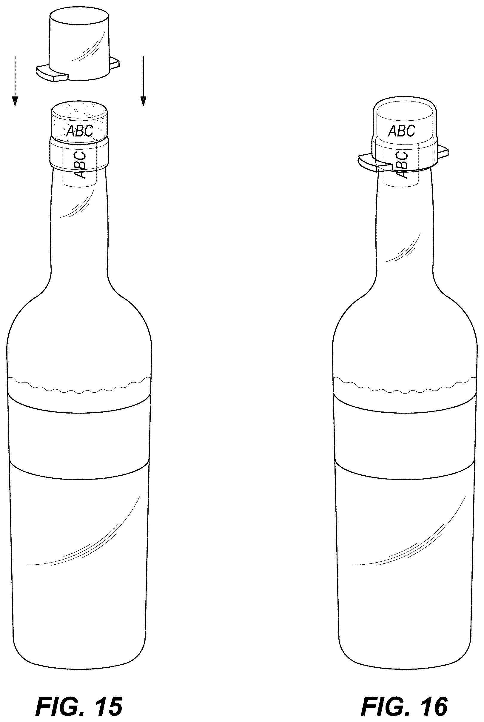 Patent US12312137 Figure 8 – Method and apparatus for covering a corked container