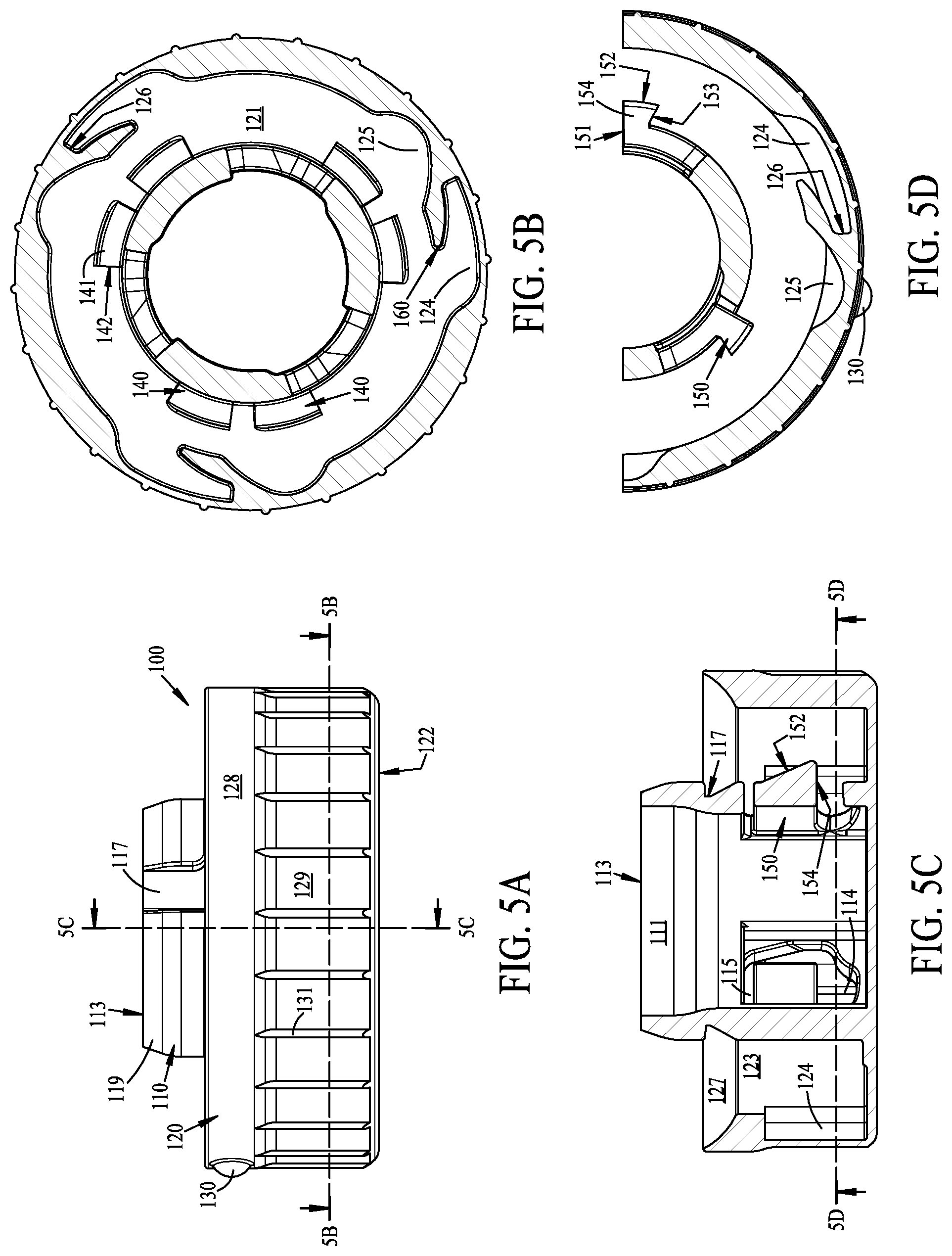 Patent US12312139 Figure 5 – Tamper evident bottle finish and cap assembly
