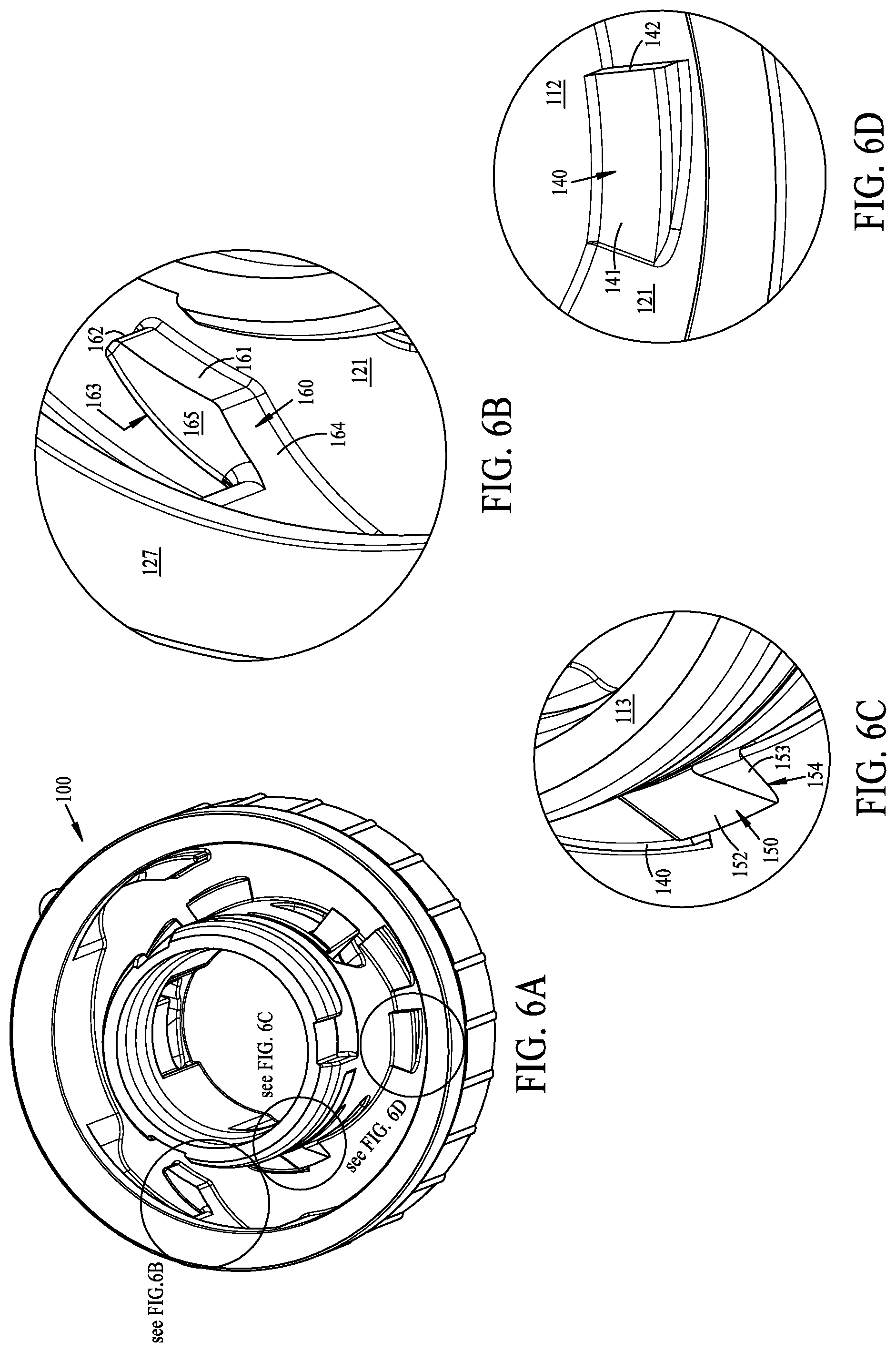 Patent US12312139 Figure 6 – Tamper evident bottle finish and cap assembly