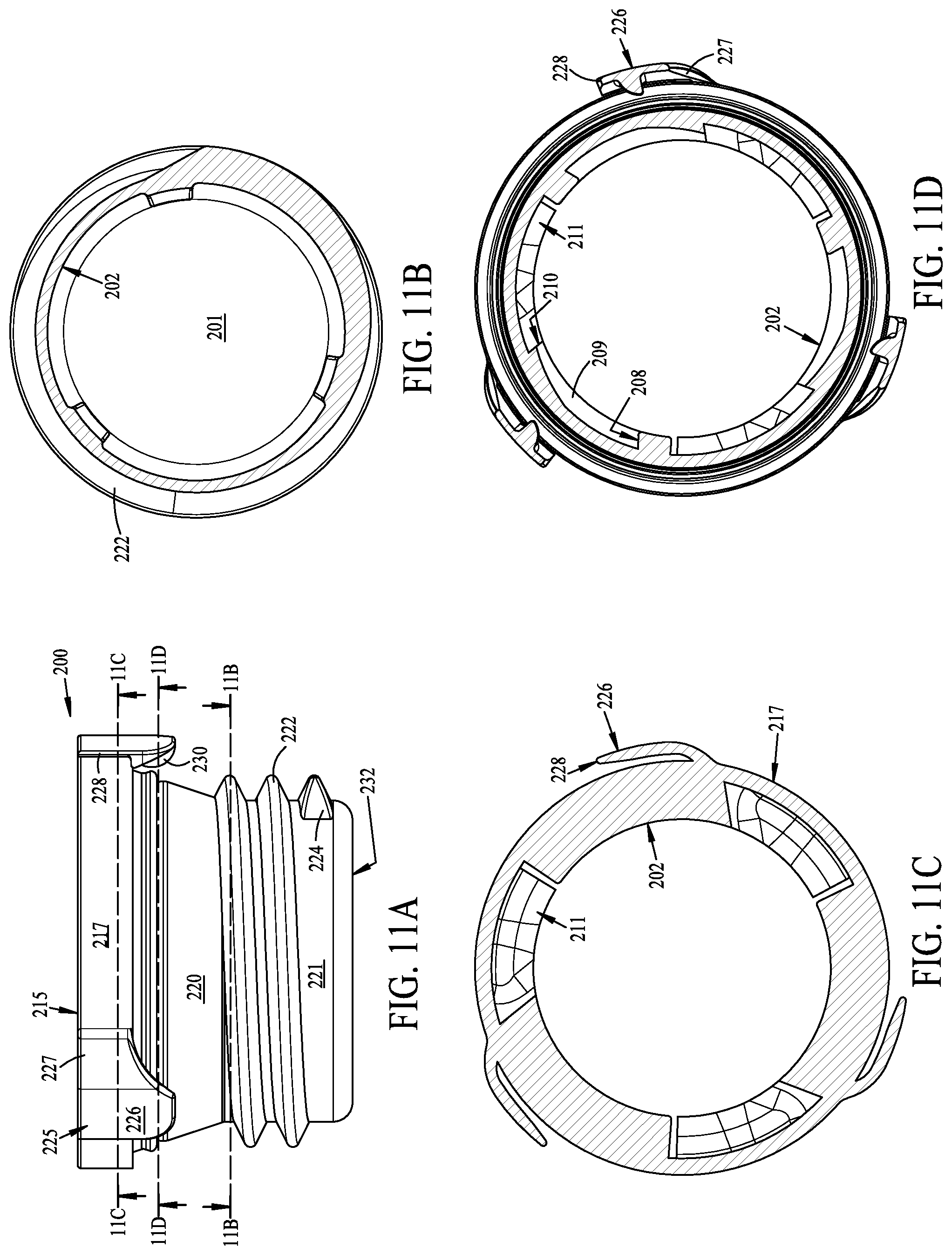 Patent US12312139 Figure 11 – Tamper evident bottle finish and cap assembly