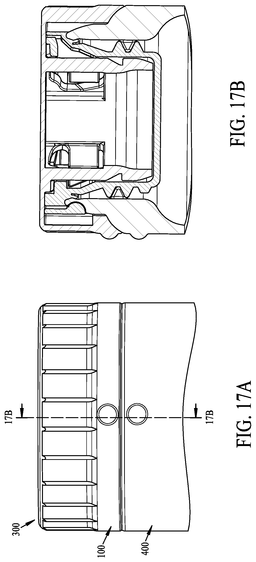 Patent US12312139 Figure 17 – Tamper evident bottle finish and cap assembly
