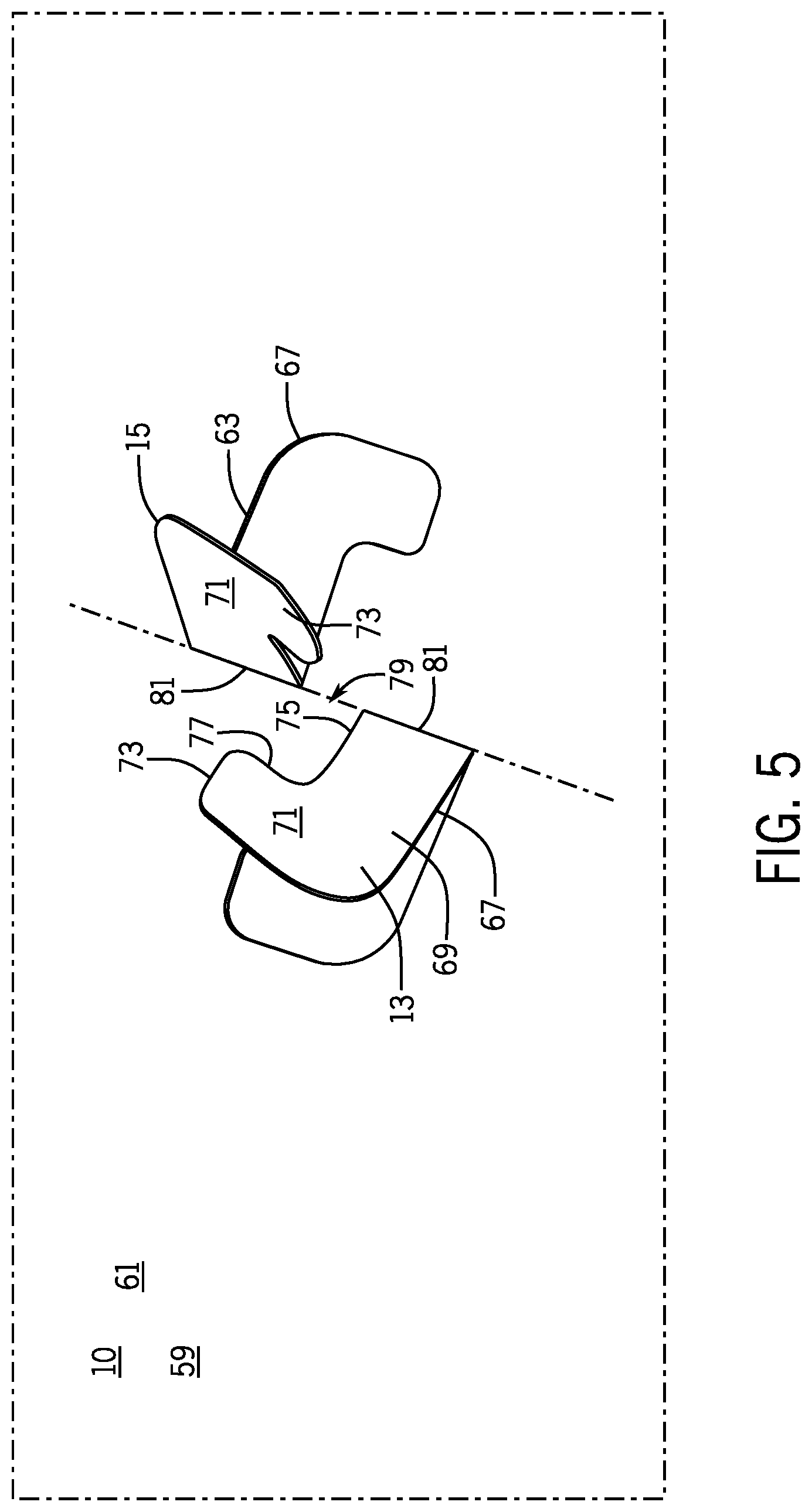 Patent US12312140 Figure 5 – Package backer card with interlocking article-retaining tabs