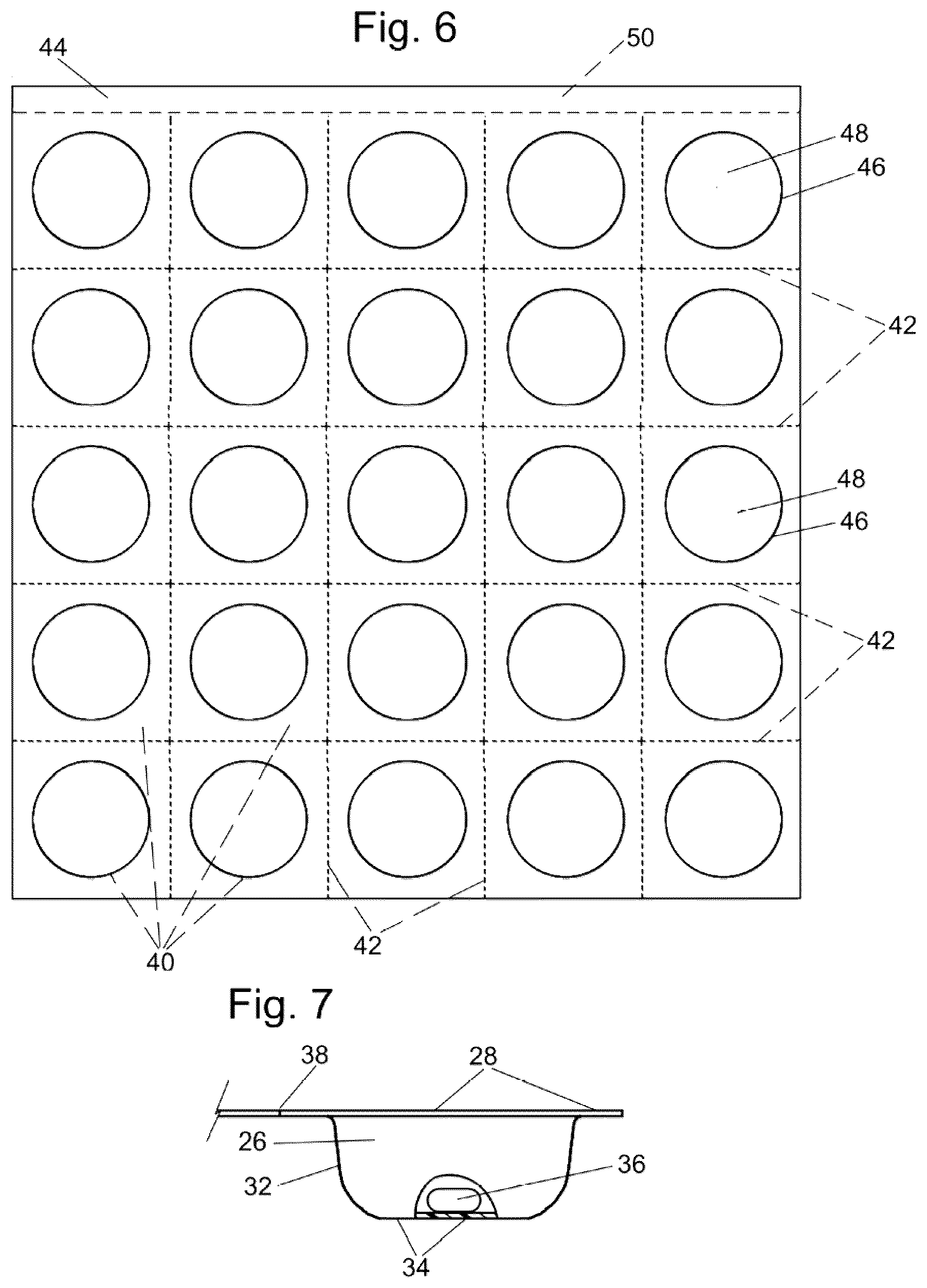 Patent US12312141 Figure 3 – Tamper-evident cover sheet for multi-compartment article dispensing package