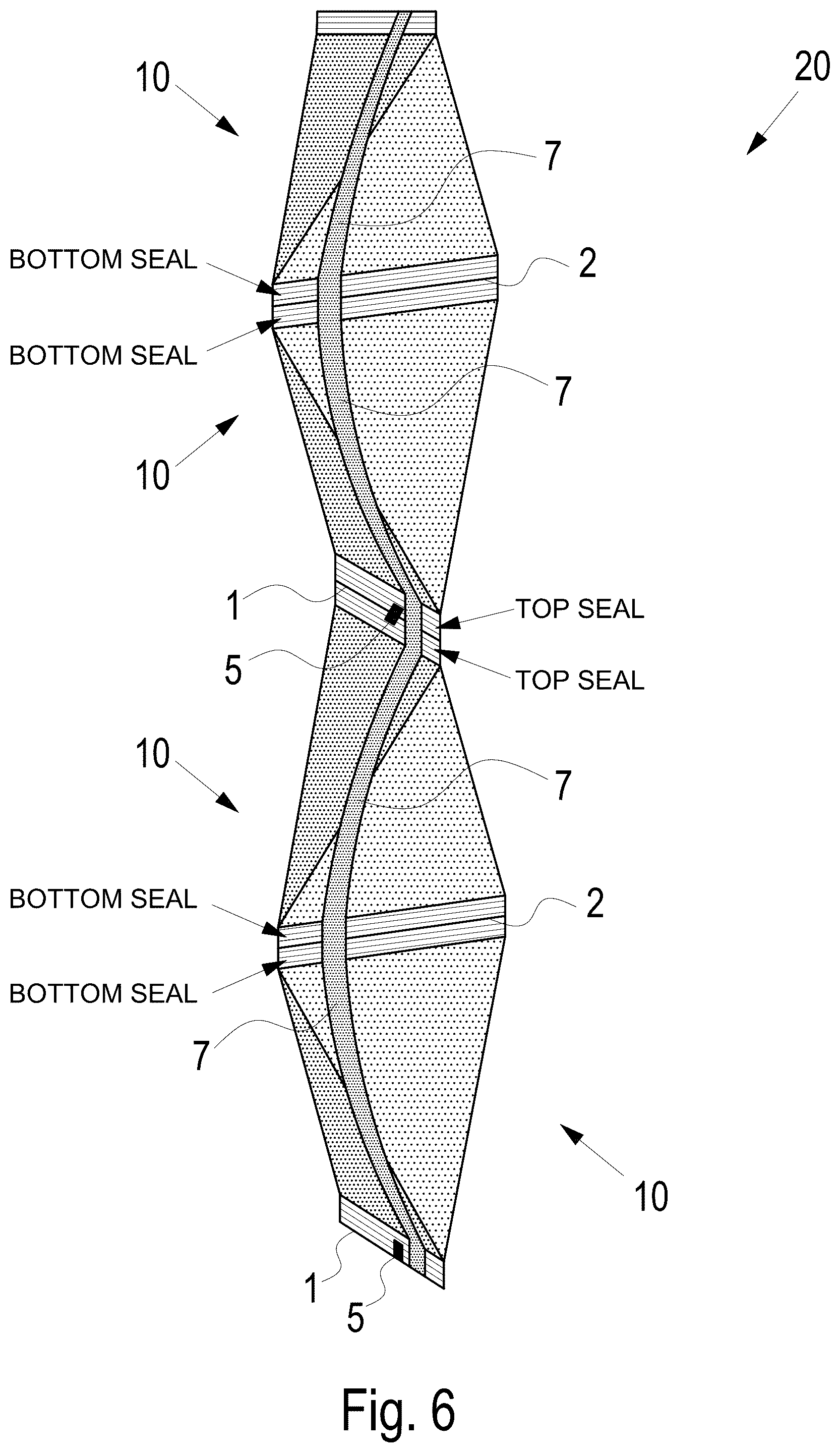 Patent US12312143 Figure 6 – Pouch for a food product