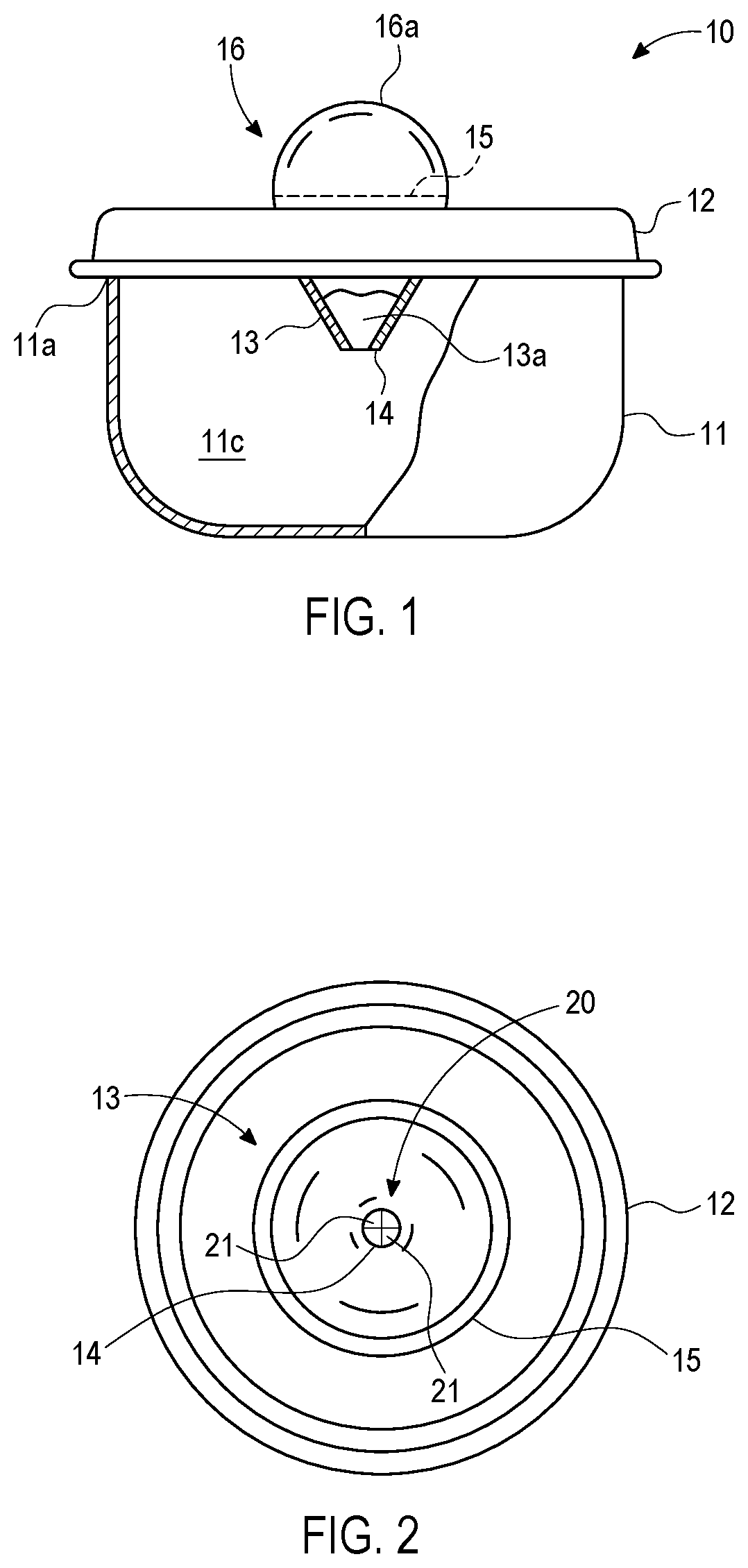 Patent US12312149 Figure 1 – Combined food container with sauce dispenser
