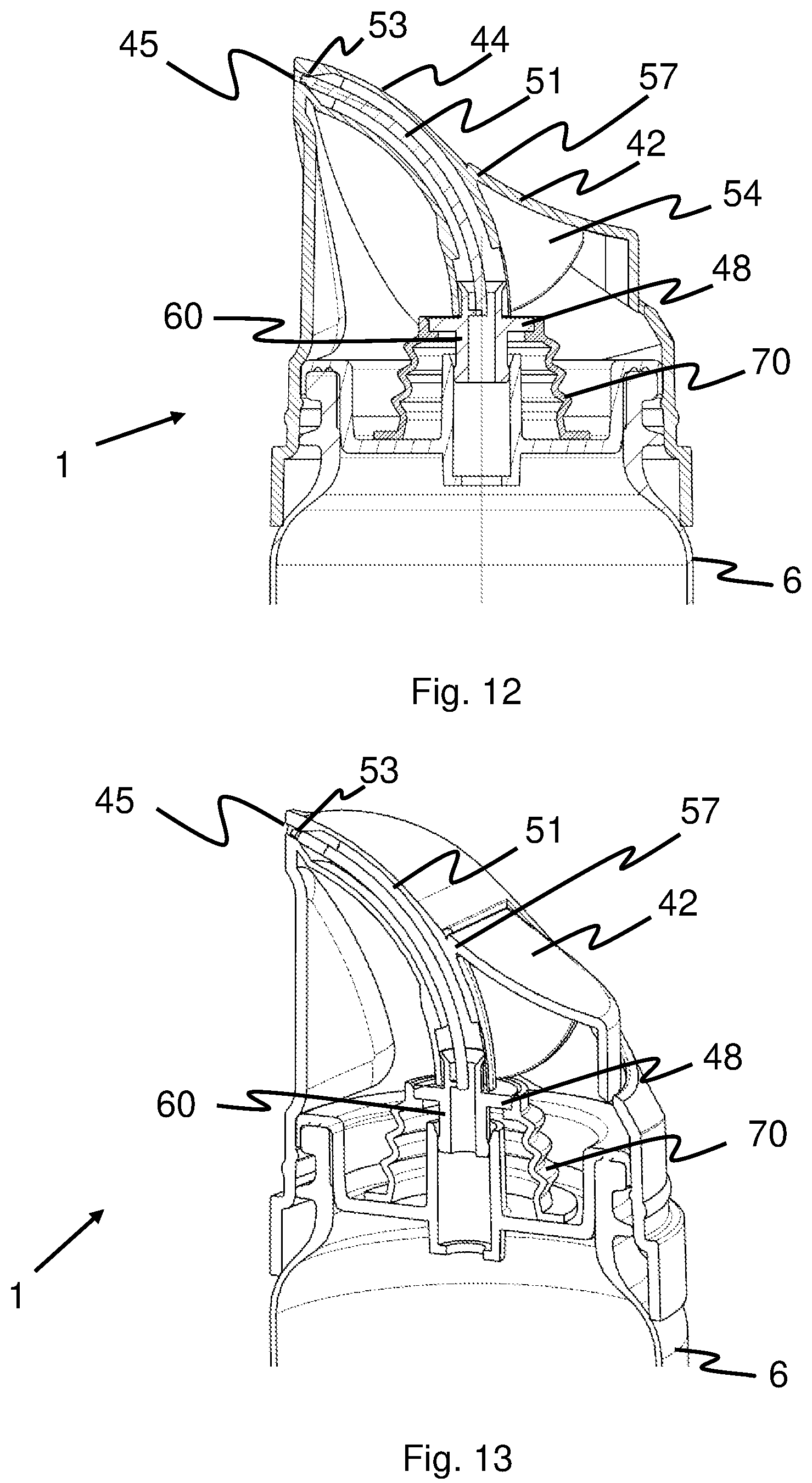 Patent US12312152 Figure 8 – Actuating device for use in combination with a pressurized packaging