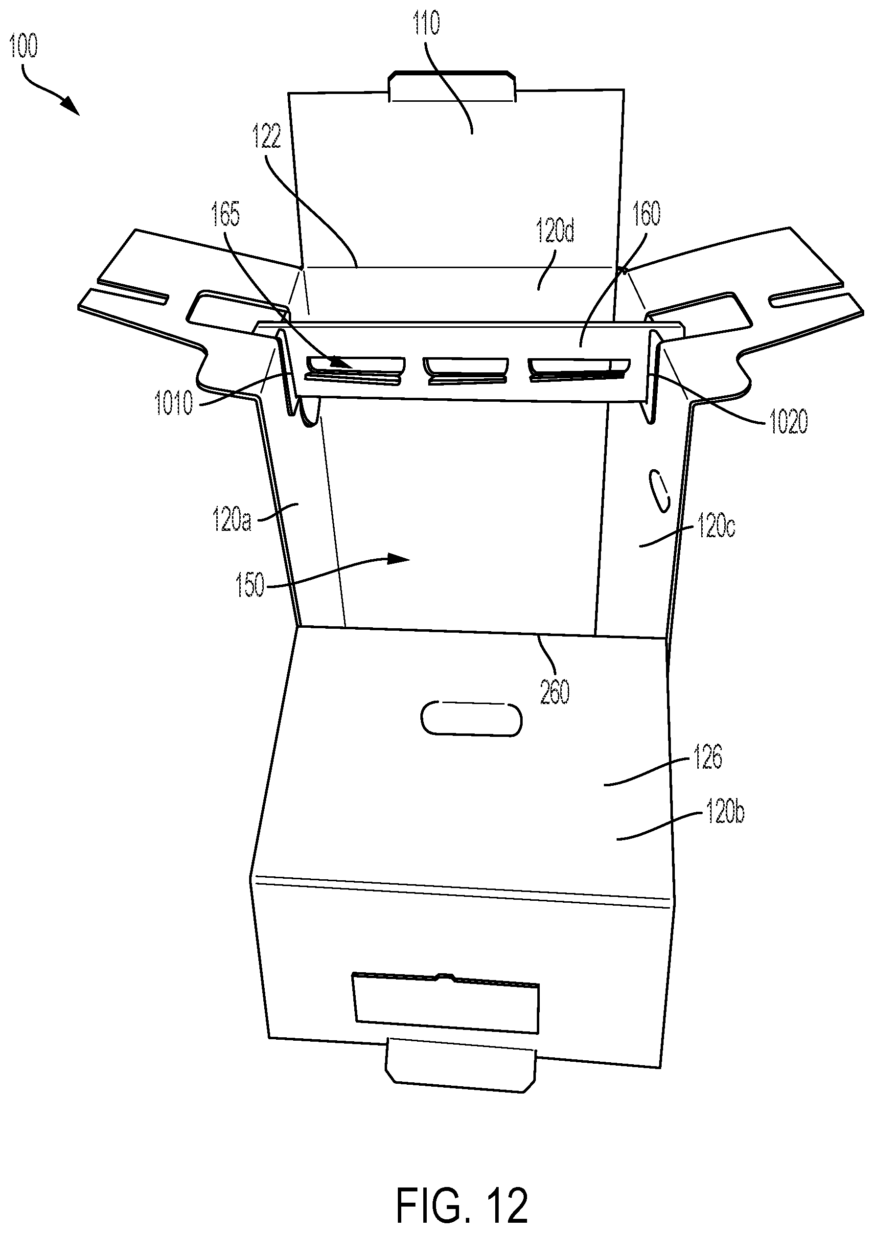 Patent US12312153 Figure 8 – Wardrobe box and hanger support member therefor