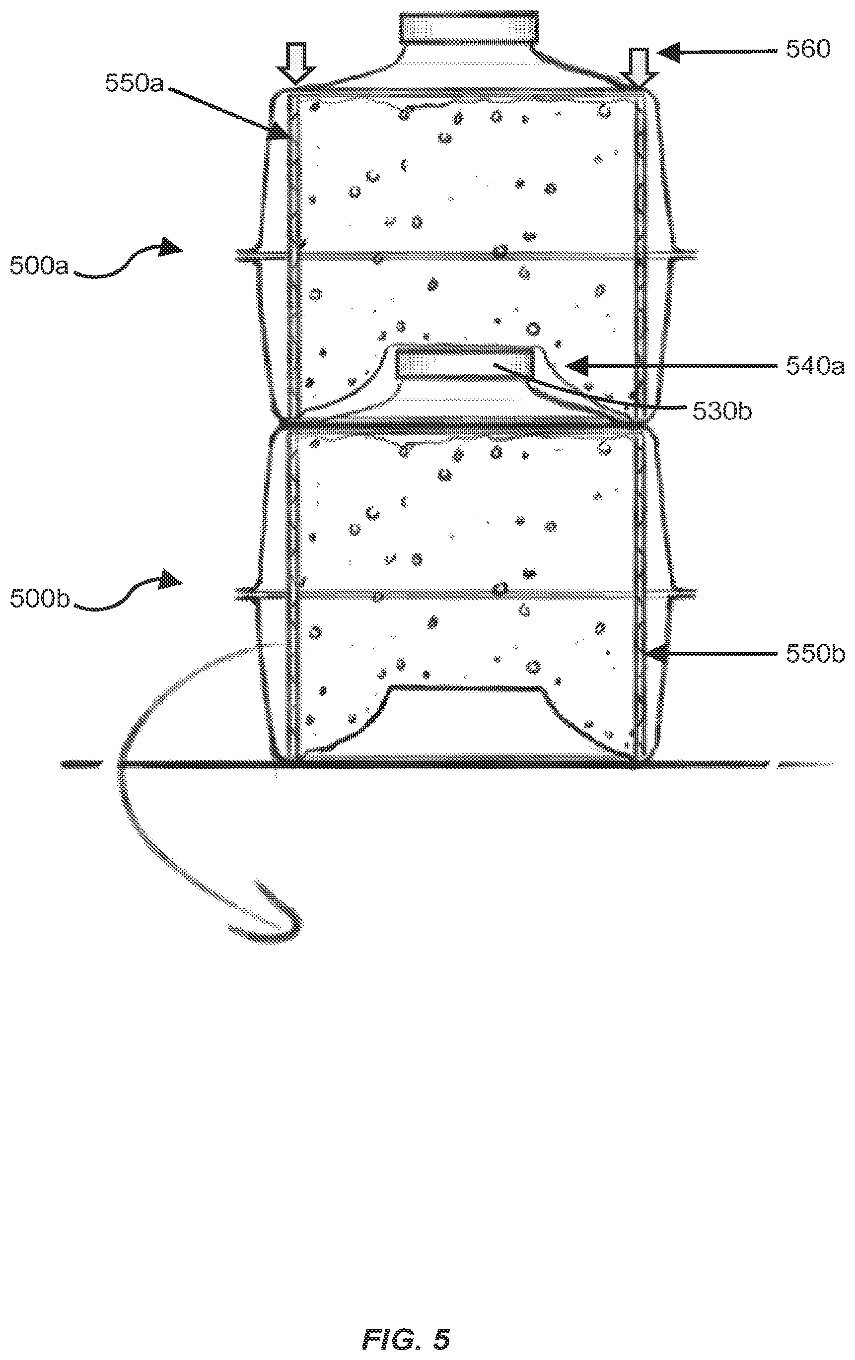 Patent US12312154 Figure 5 – Containers for particulate materials