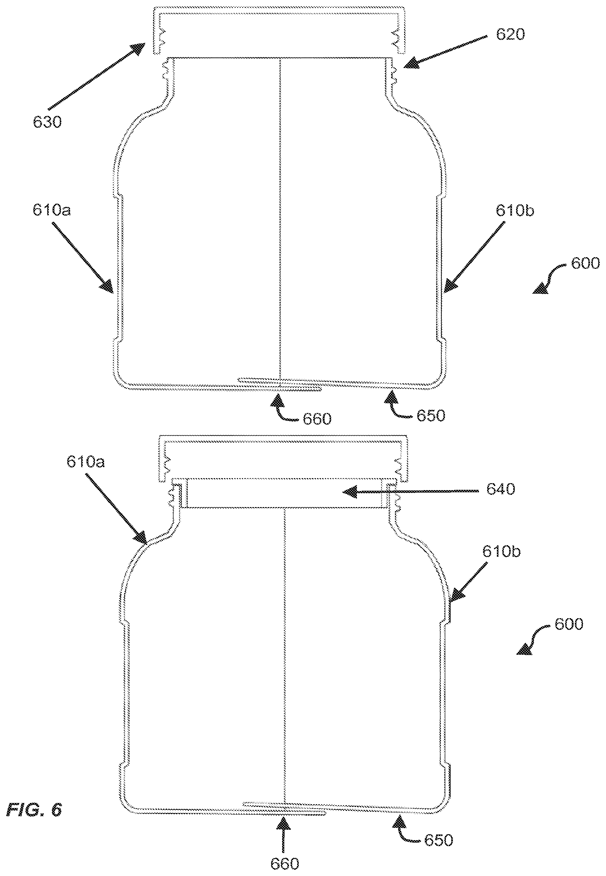Patent US12312154 Figure 6 – Containers for particulate materials