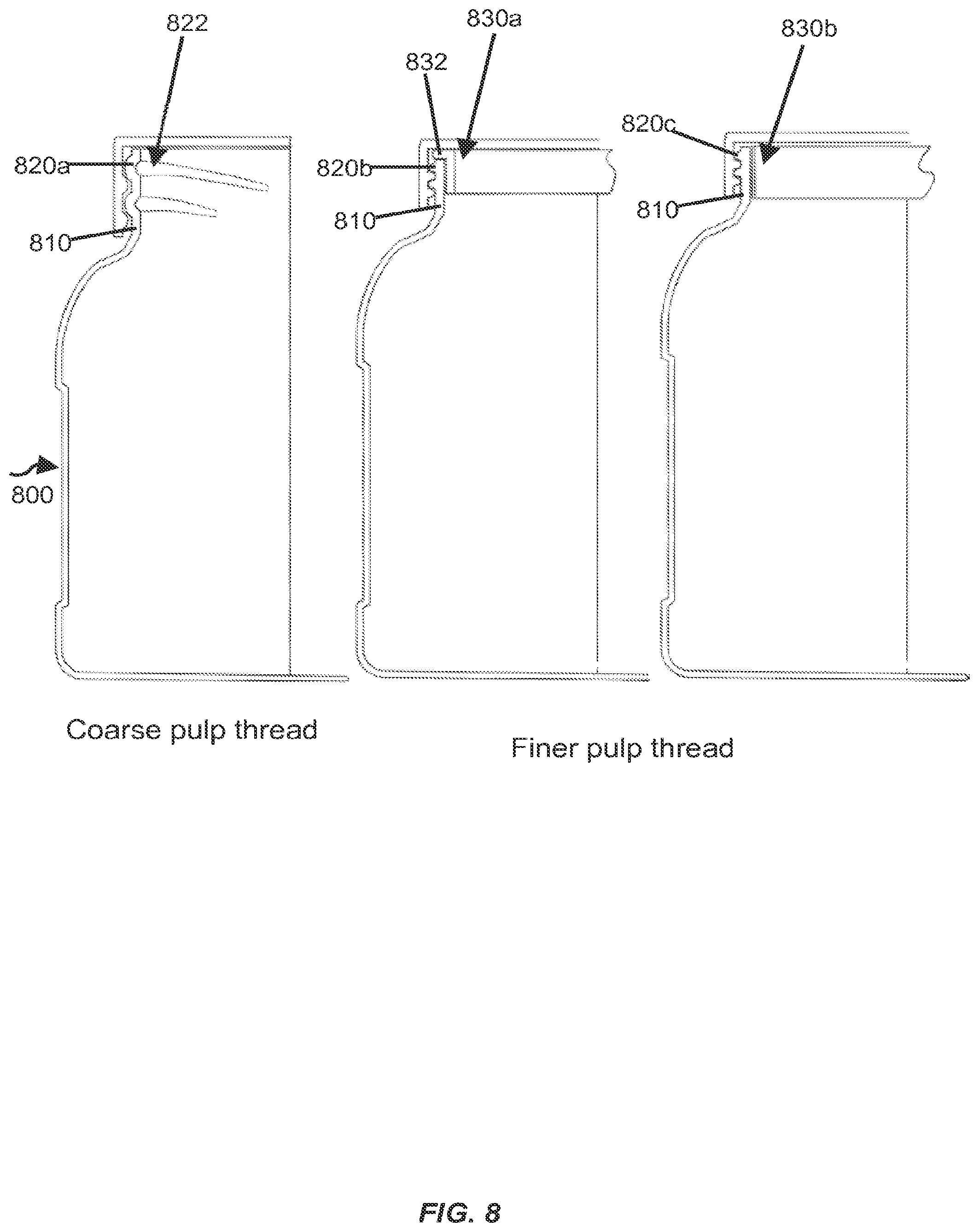 Patent US12312154 Figure 8 – Containers for particulate materials
