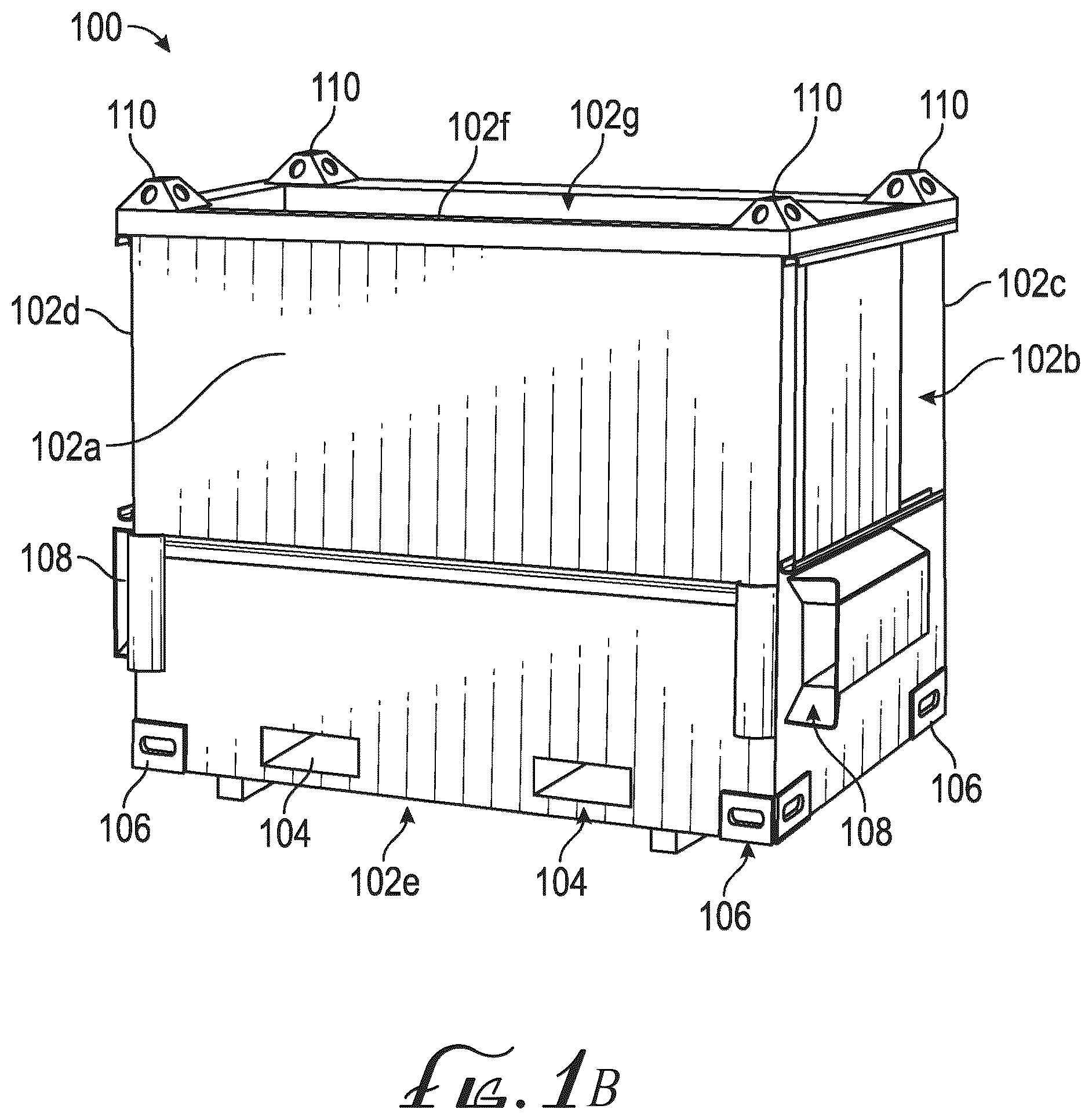 Patent US12312159 Figure 2 – Bulk material container for well operations system supply and transport