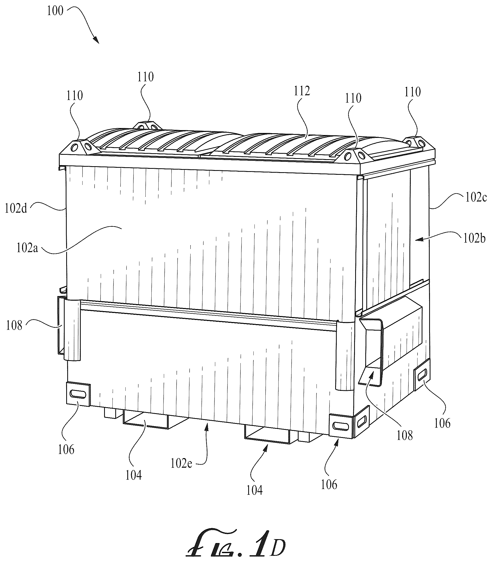 Patent US12312159 Figure 4 – Bulk material container for well operations system supply and transport