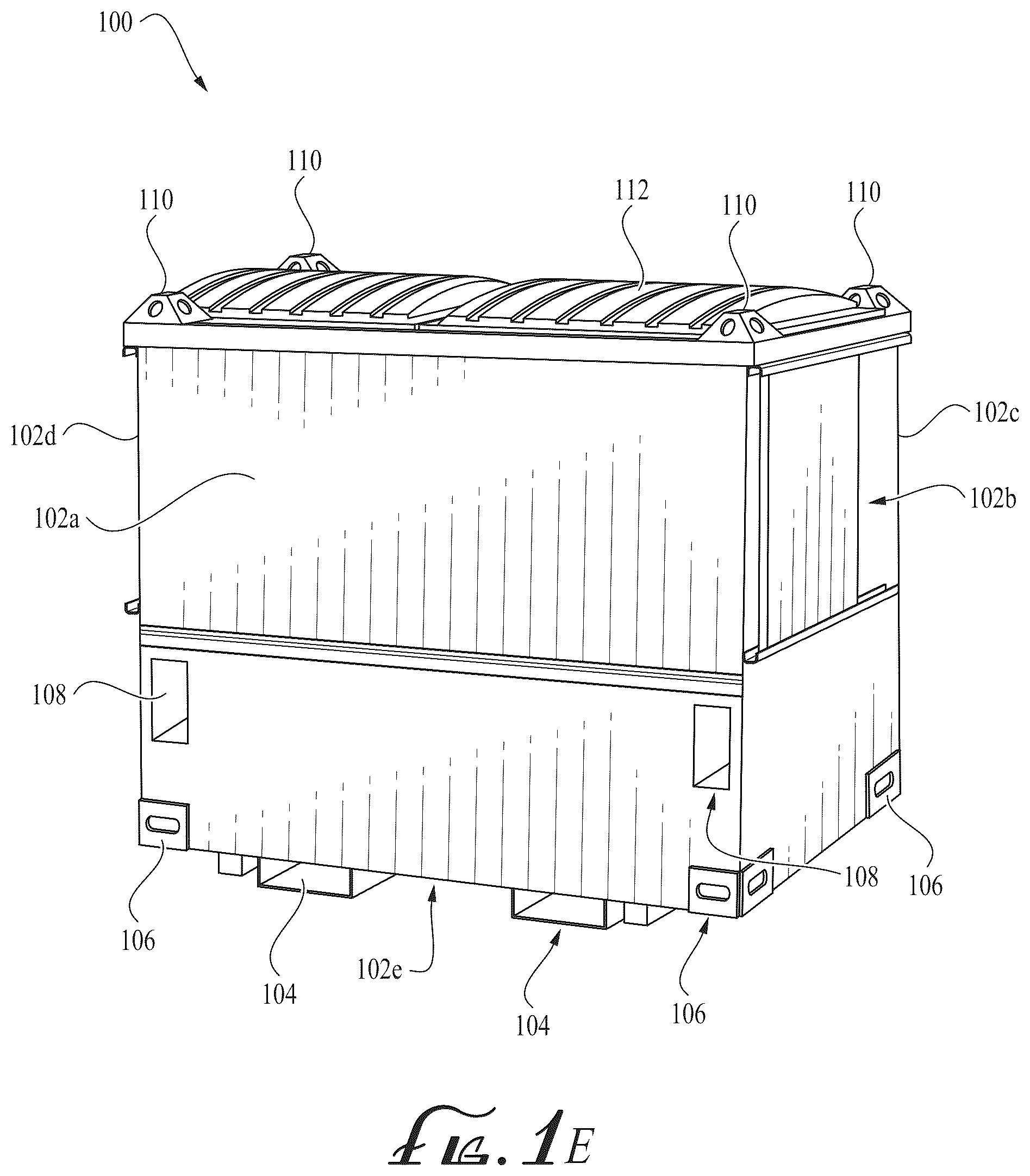 Patent US12312159 Figure 5 – Bulk material container for well operations system supply and transport