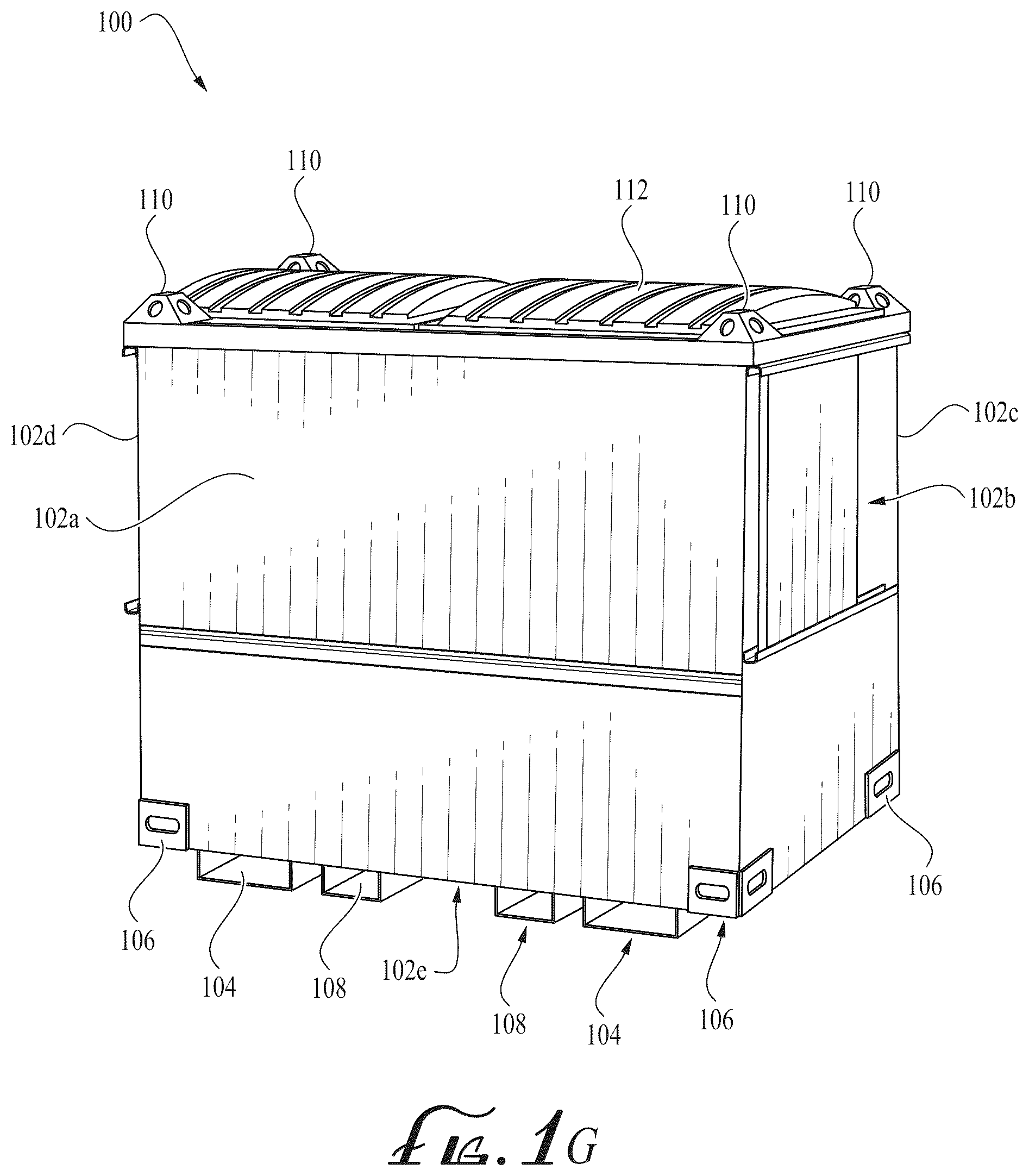 Patent US12312159 Figure 7 – Bulk material container for well operations system supply and transport