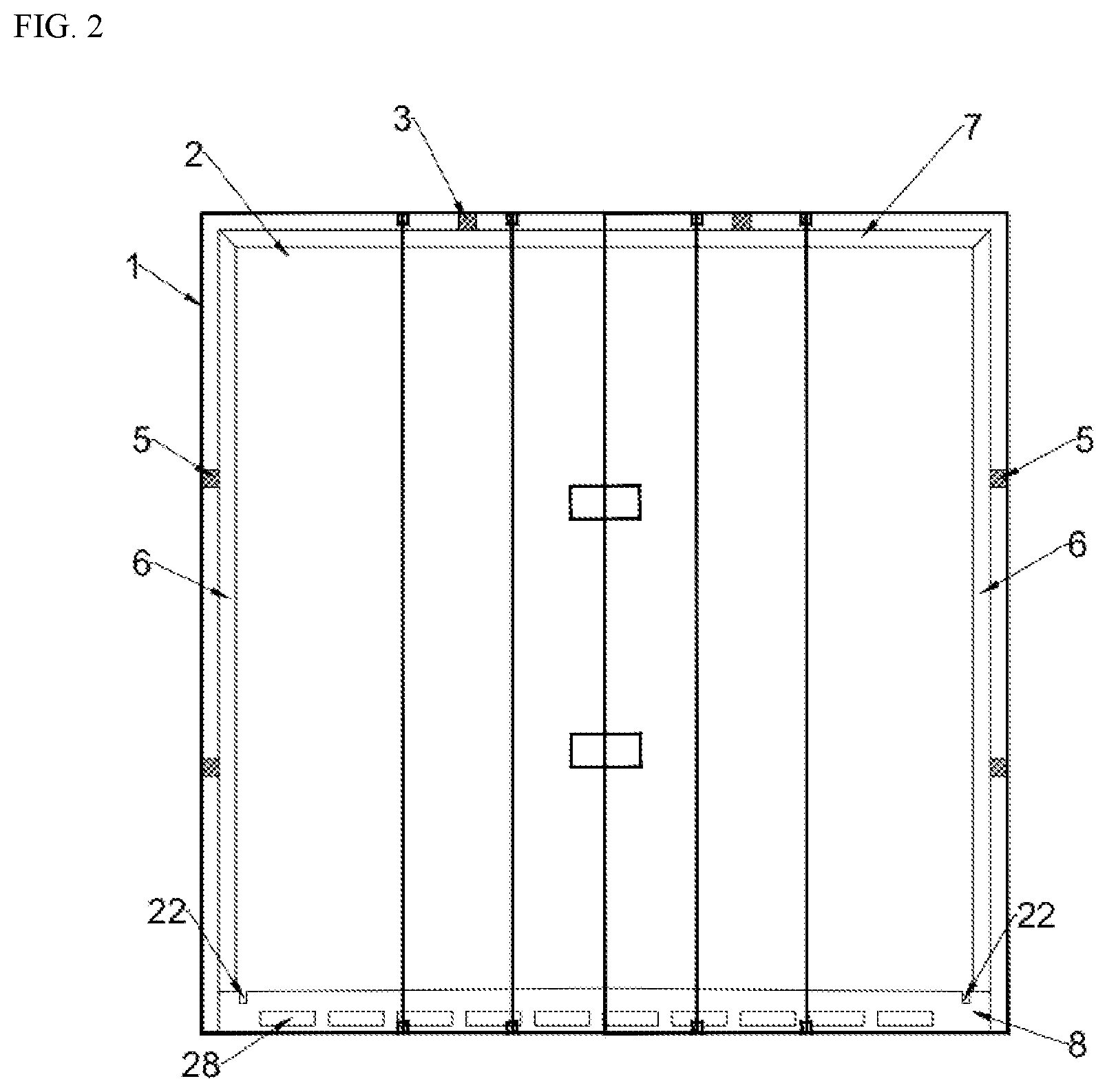 Patent US12312160 Figure 2 – Container equipment and method for enclosed transportation and heterotopic and aerobic stabilization of reserved garbage