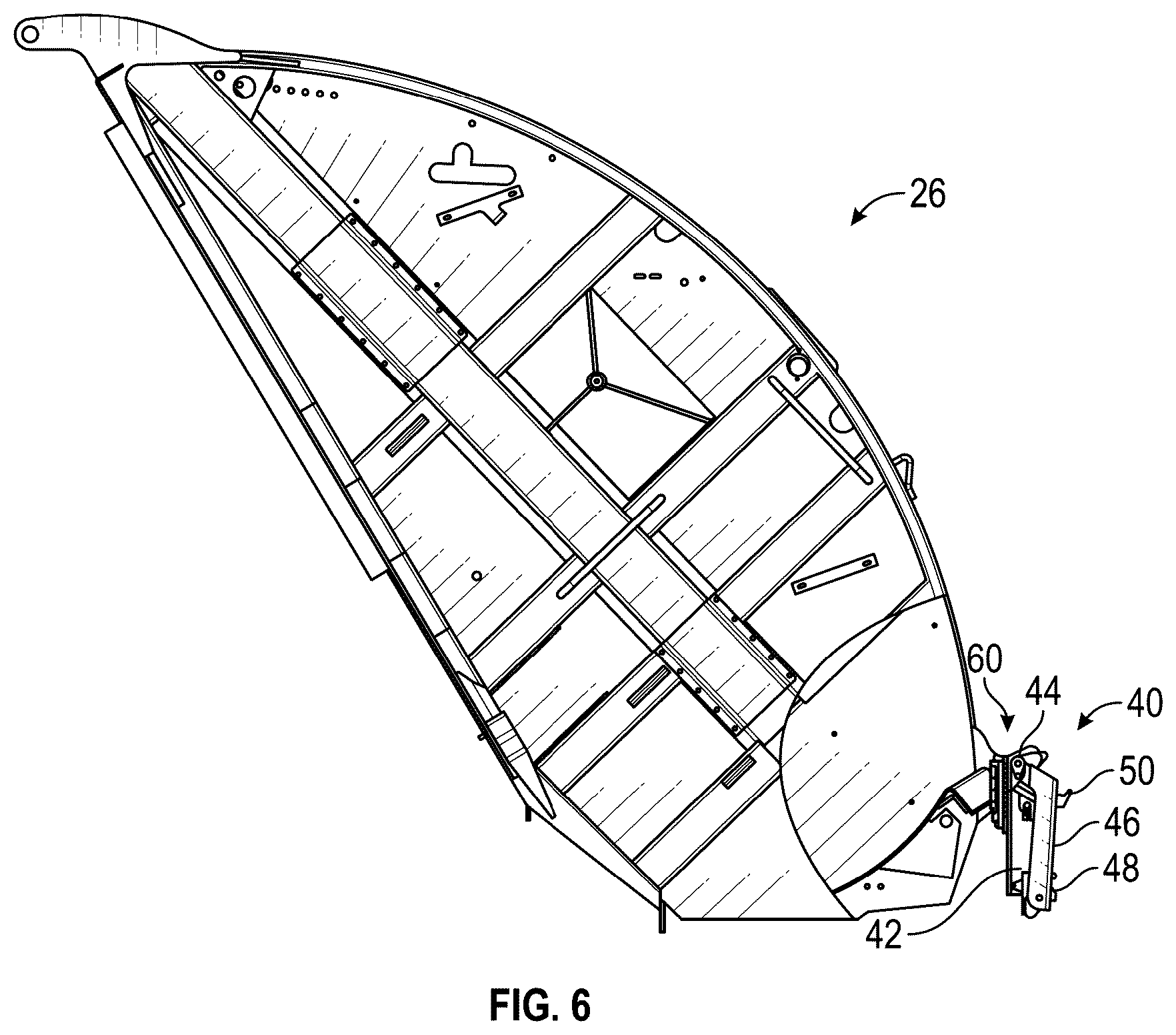 Patent US12312166 Figure 6 – Adjustable tipping device for a refuse vehicle