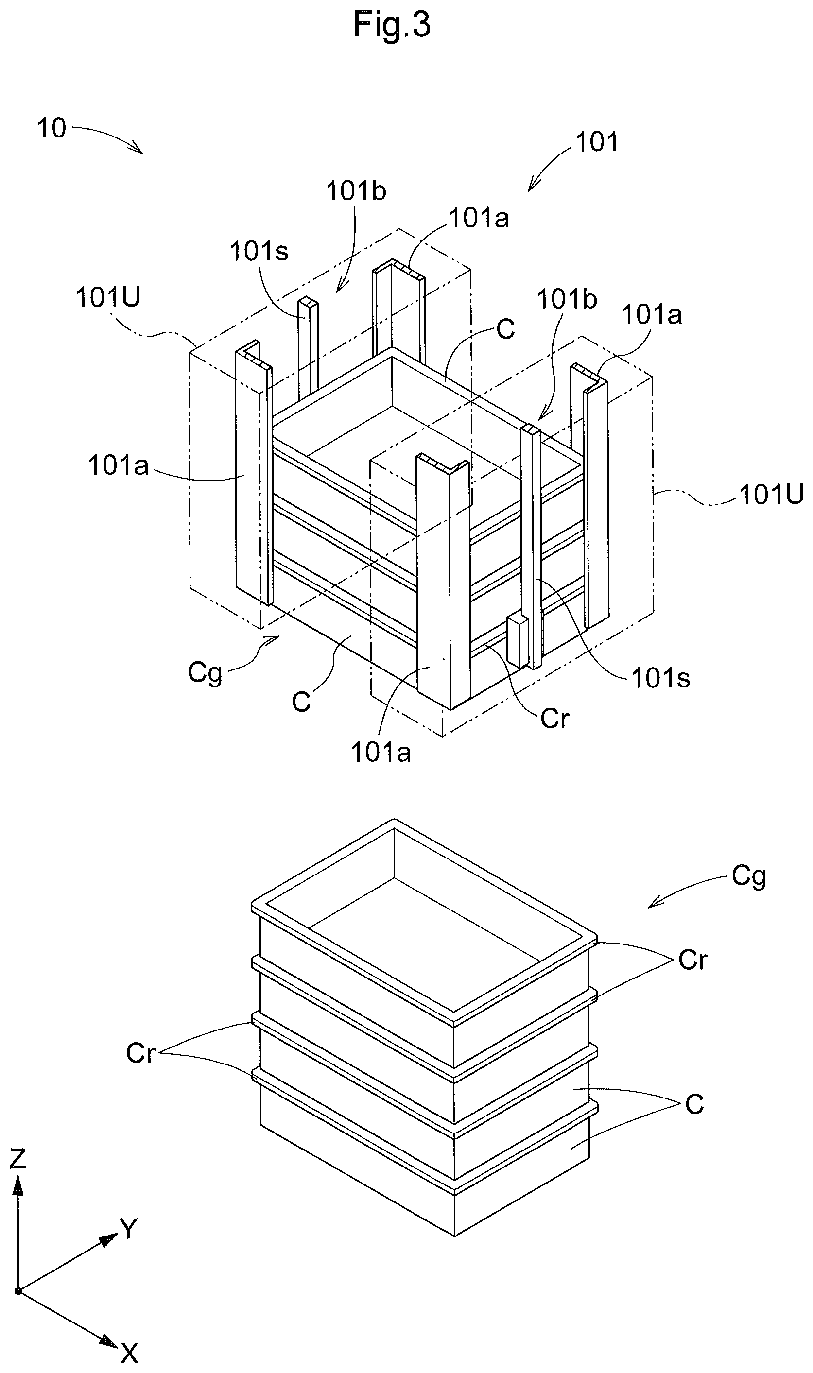 Patent US12312169 Figure 3 – Plane storage facility