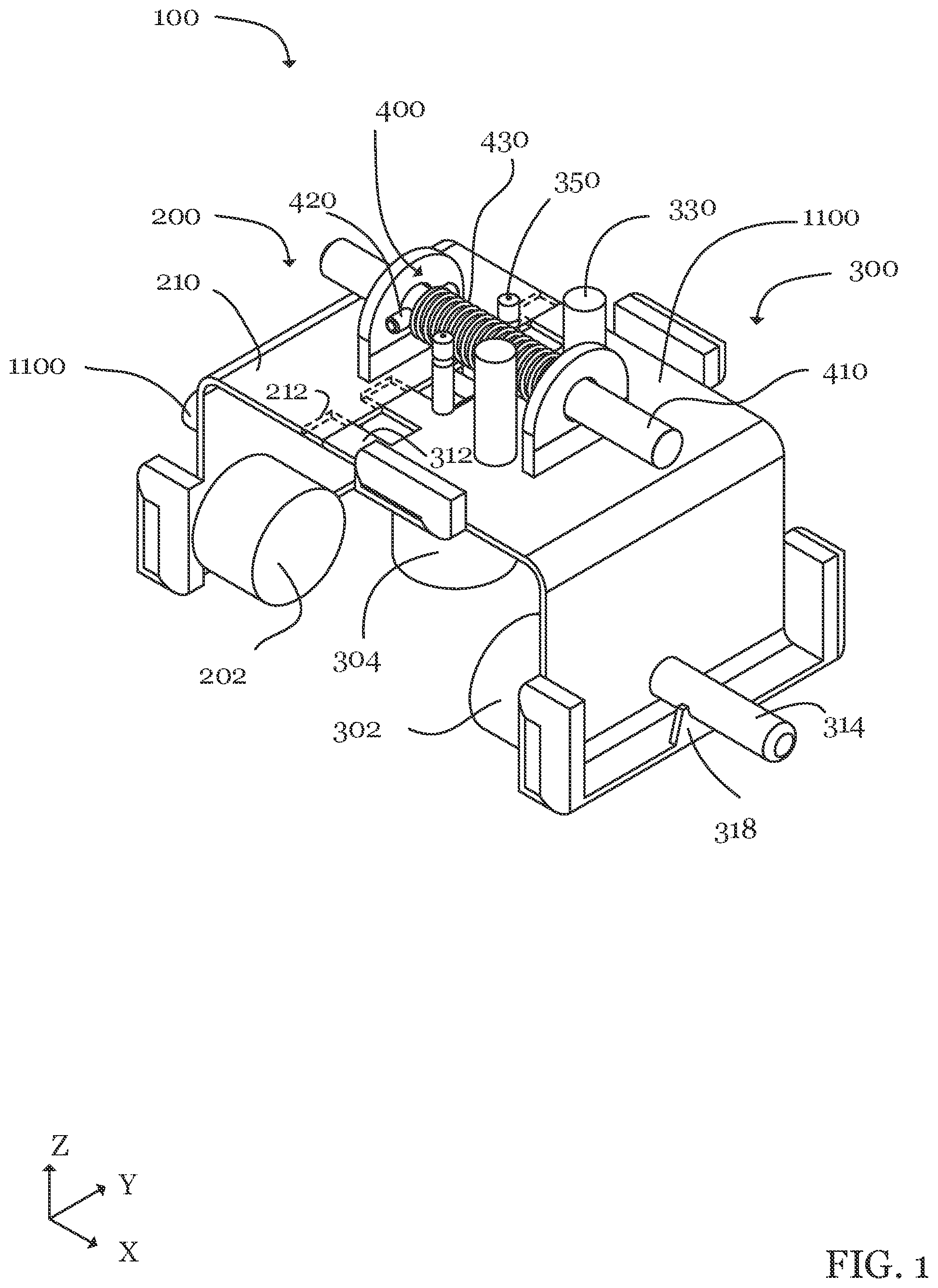 Patent US12312171 — Systems and methods for transporting containers — Figure 1