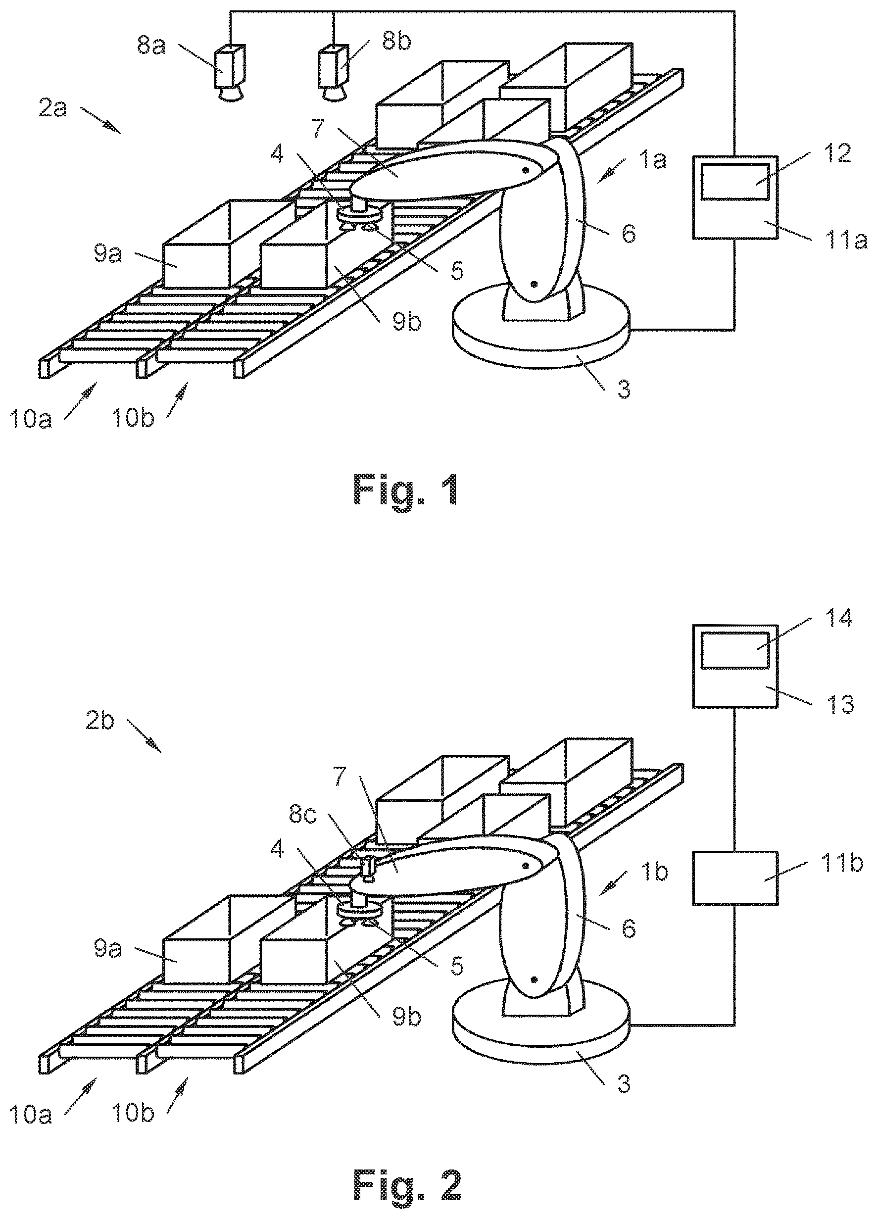 Patent US12312172 Figure 1 – Robot system with motion sequences adapted to product types, and operating method therefor
