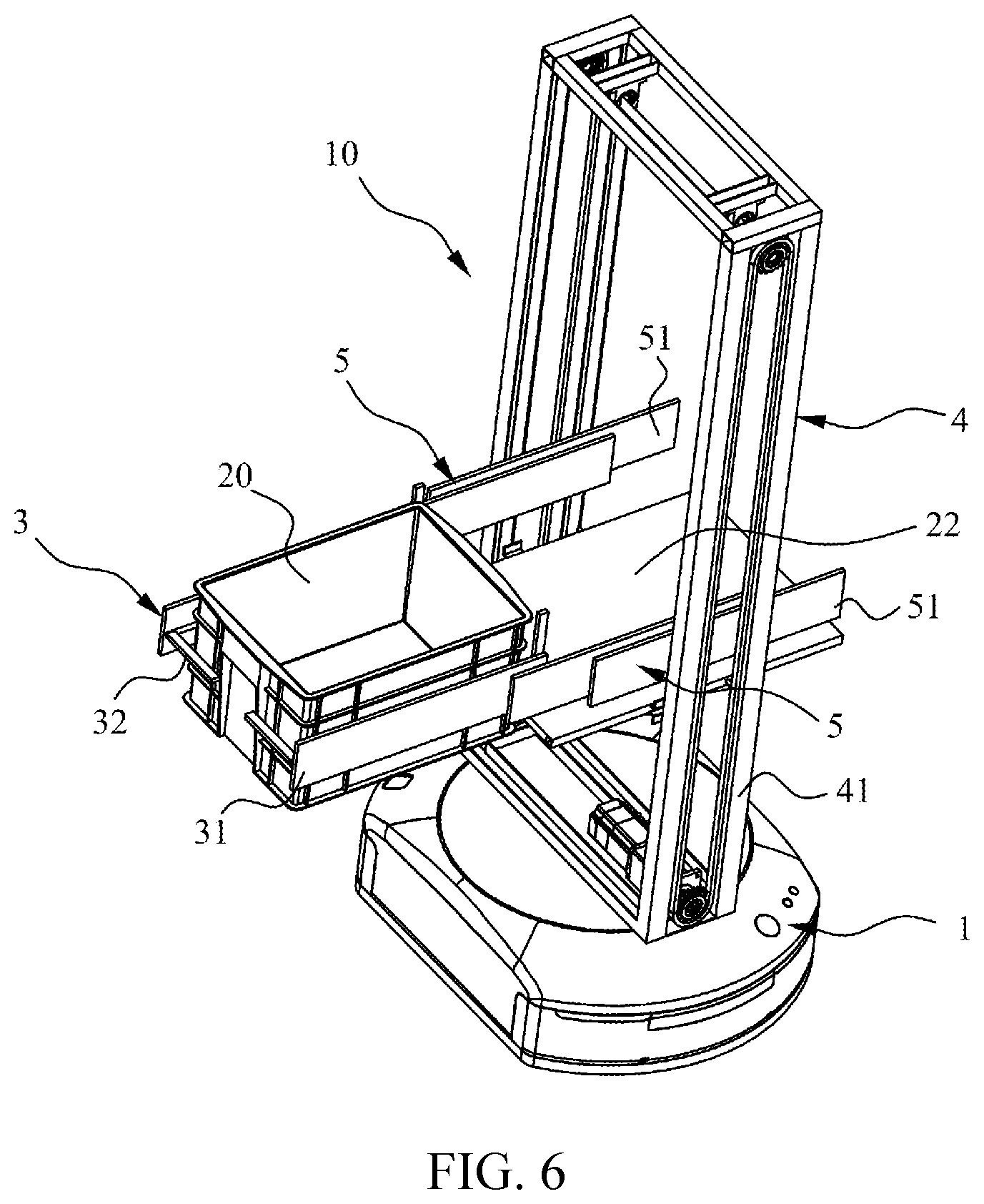Patent US12312173 Figure 4 – Transfer robot, warehouse logistics system and article transferring method