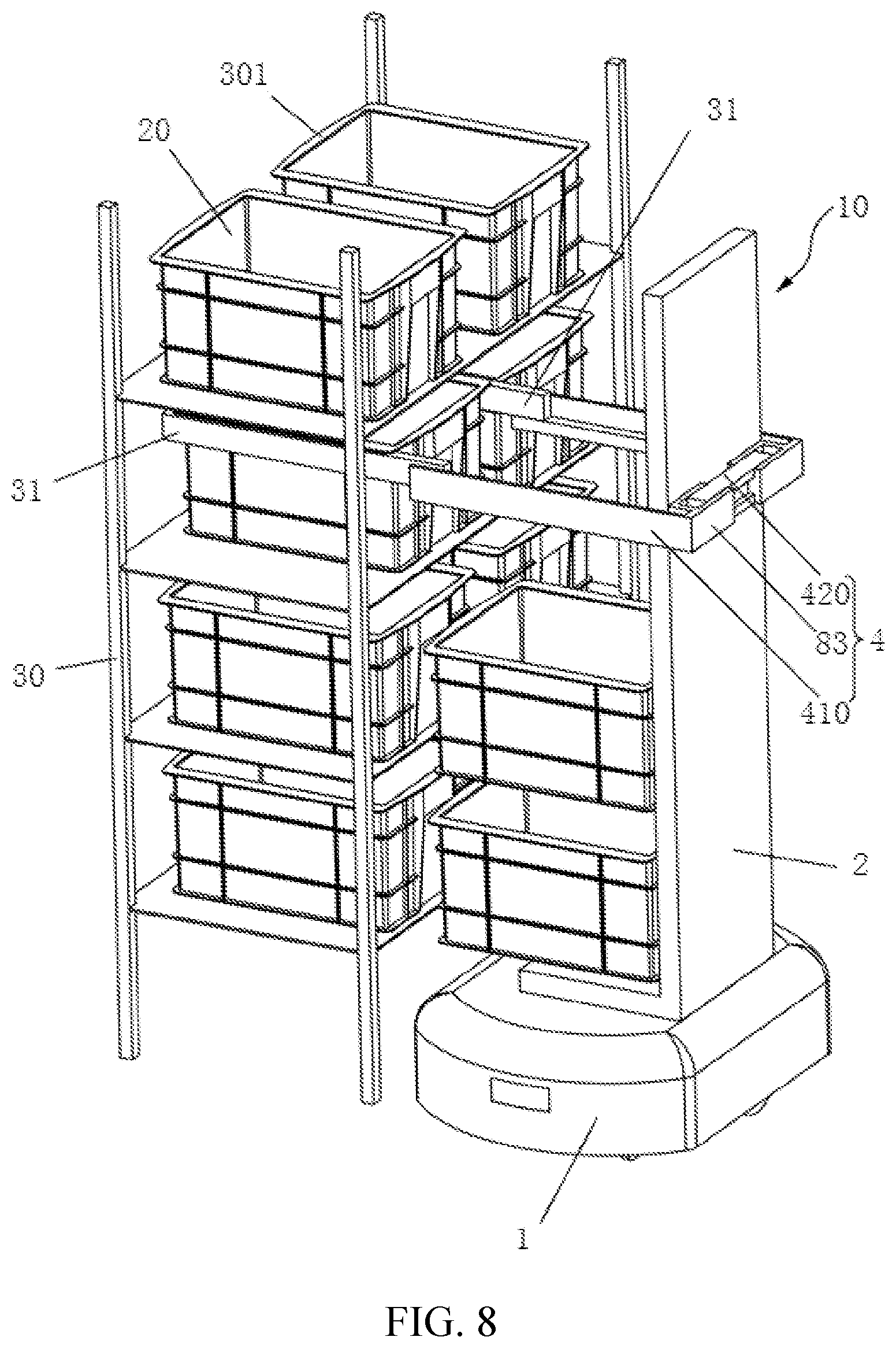 Patent US12312173 Figure 6 – Transfer robot, warehouse logistics system and article transferring method