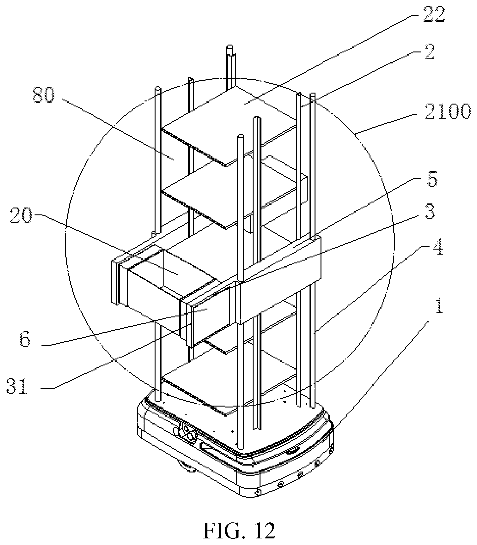Patent US12312173 Figure 10 – Transfer robot, warehouse logistics system and article transferring method