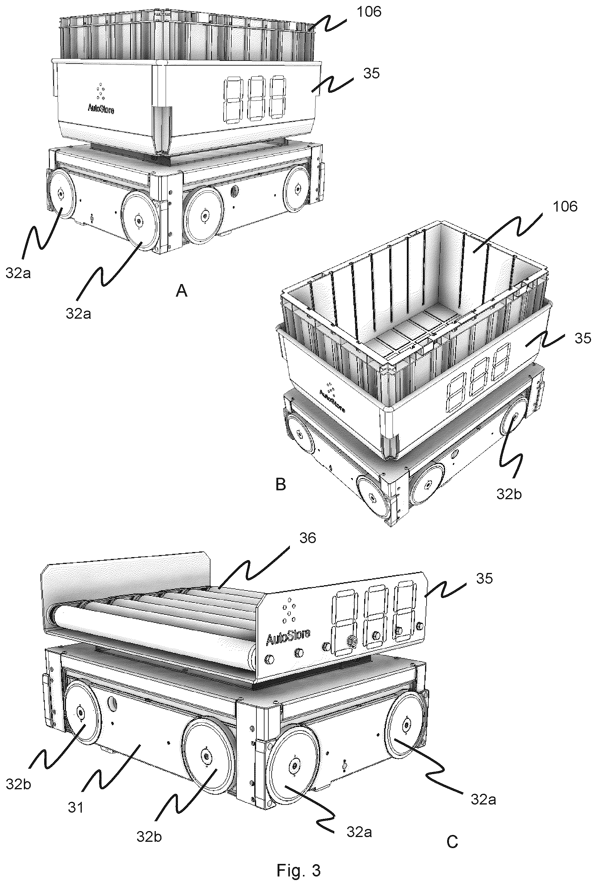 Patent US12312176 Figure 4 – Delivery system, an automated storage and retrieval system and a method of transporting a container