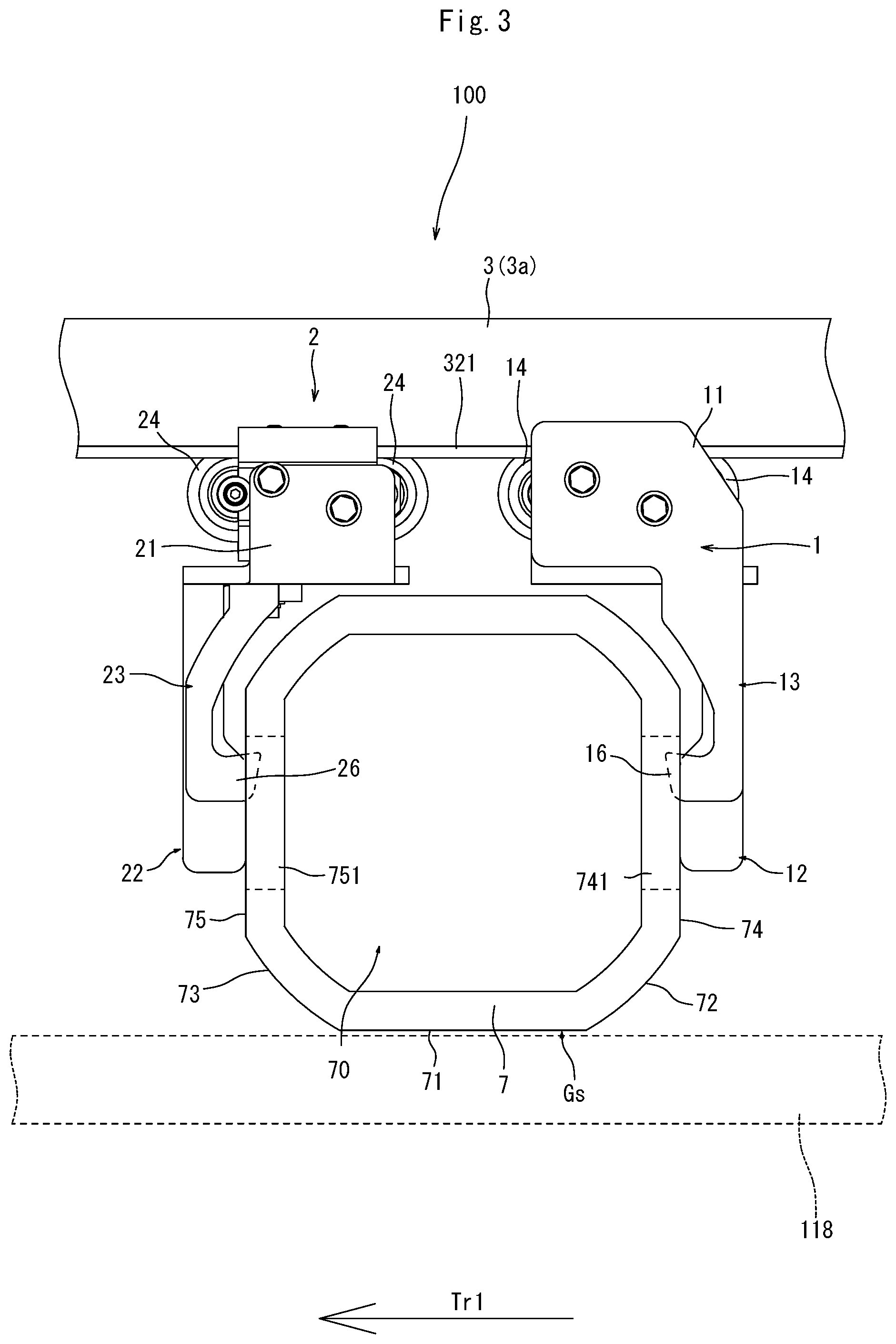 Patent US12312181 Figure 3 – Transport apparatus for pieces to be transported