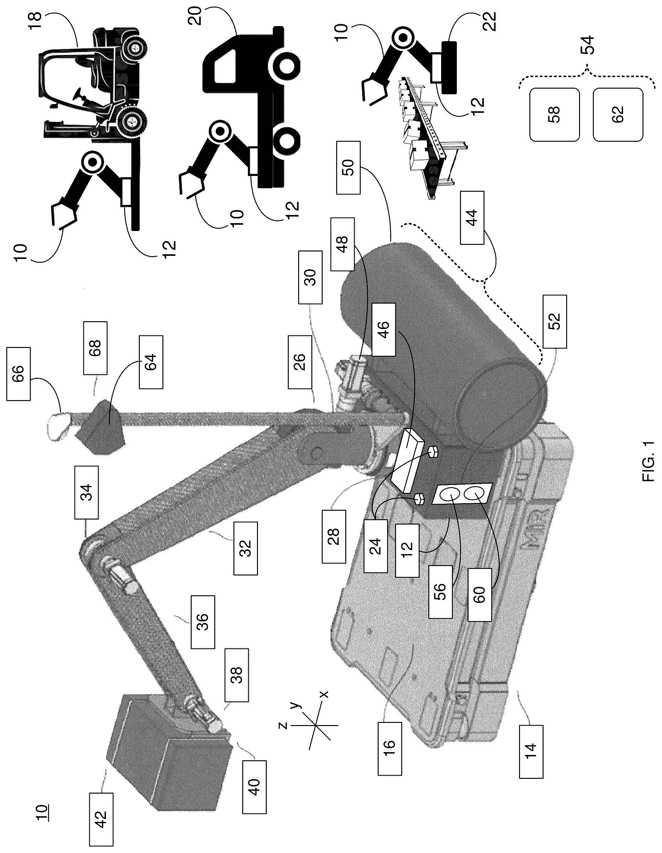 Patent US12312182 Figure 1 – Robotic arm system