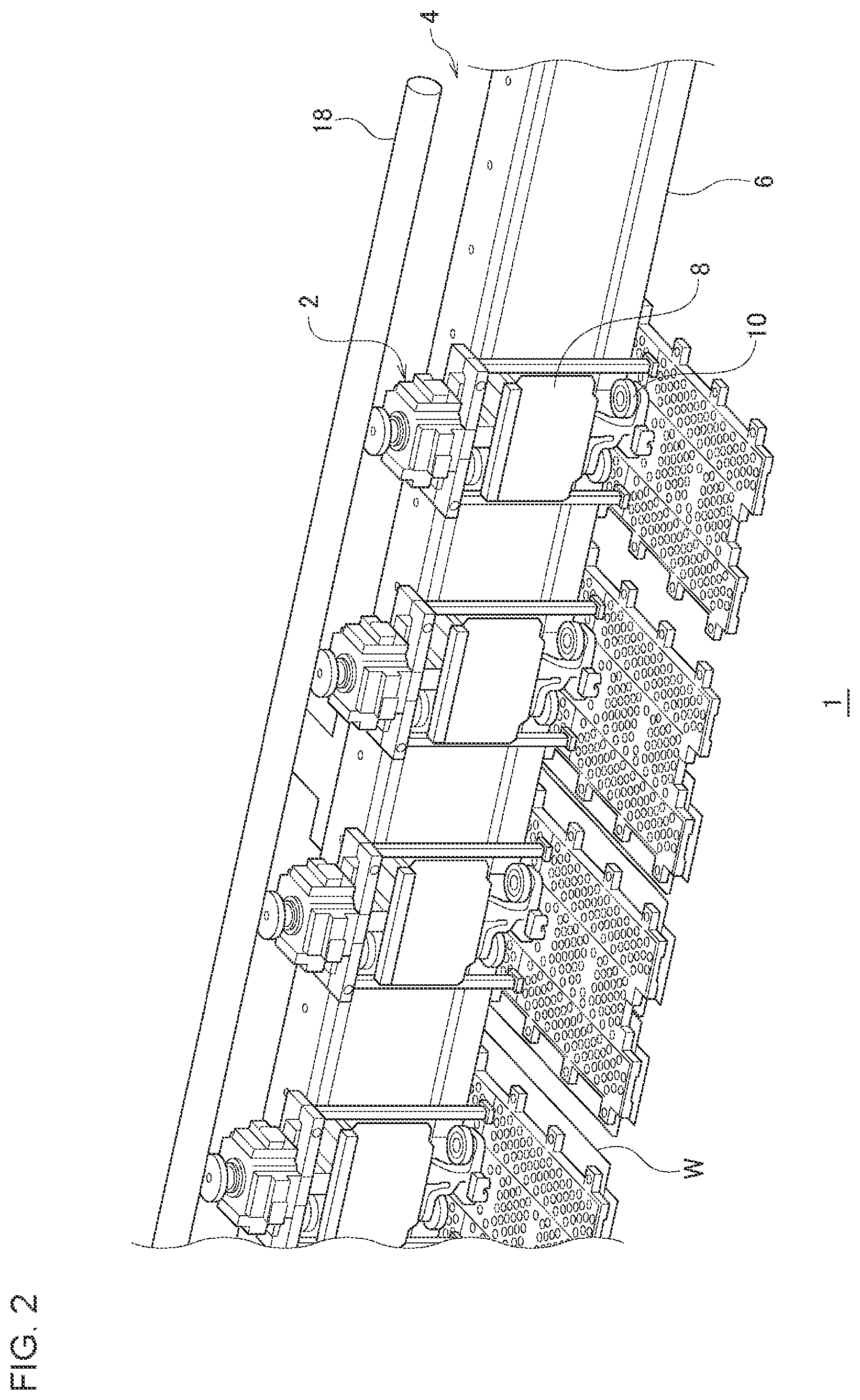 Patent US12312186 Figure 2 – Workpiece conveyance device