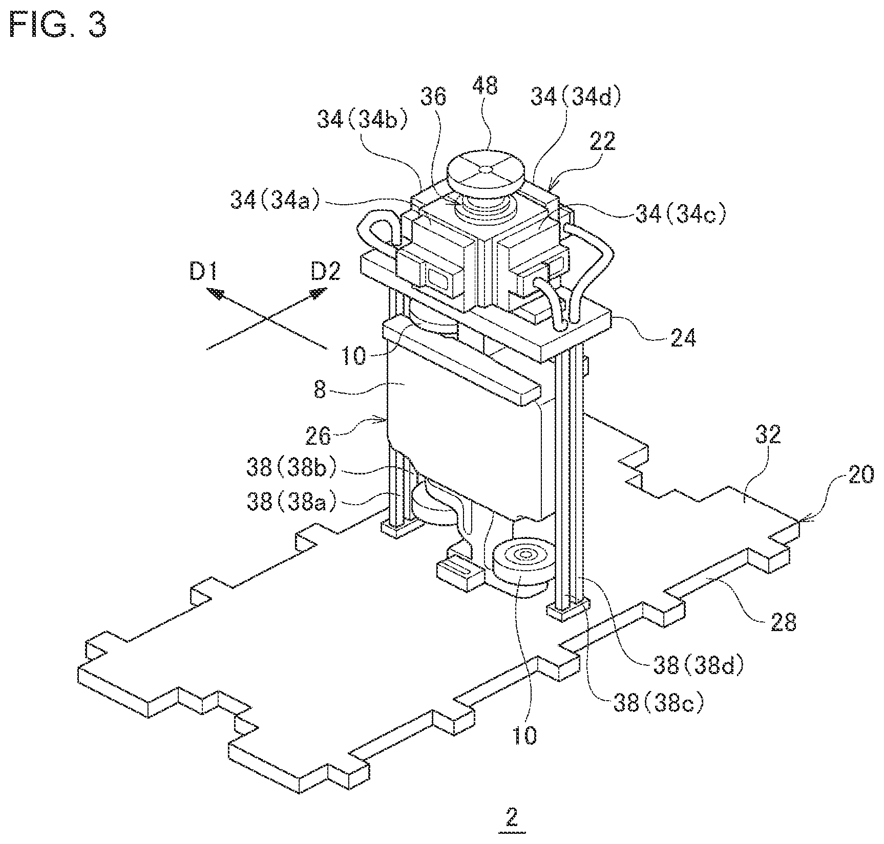 Patent US12312186 Figure 3 – Workpiece conveyance device