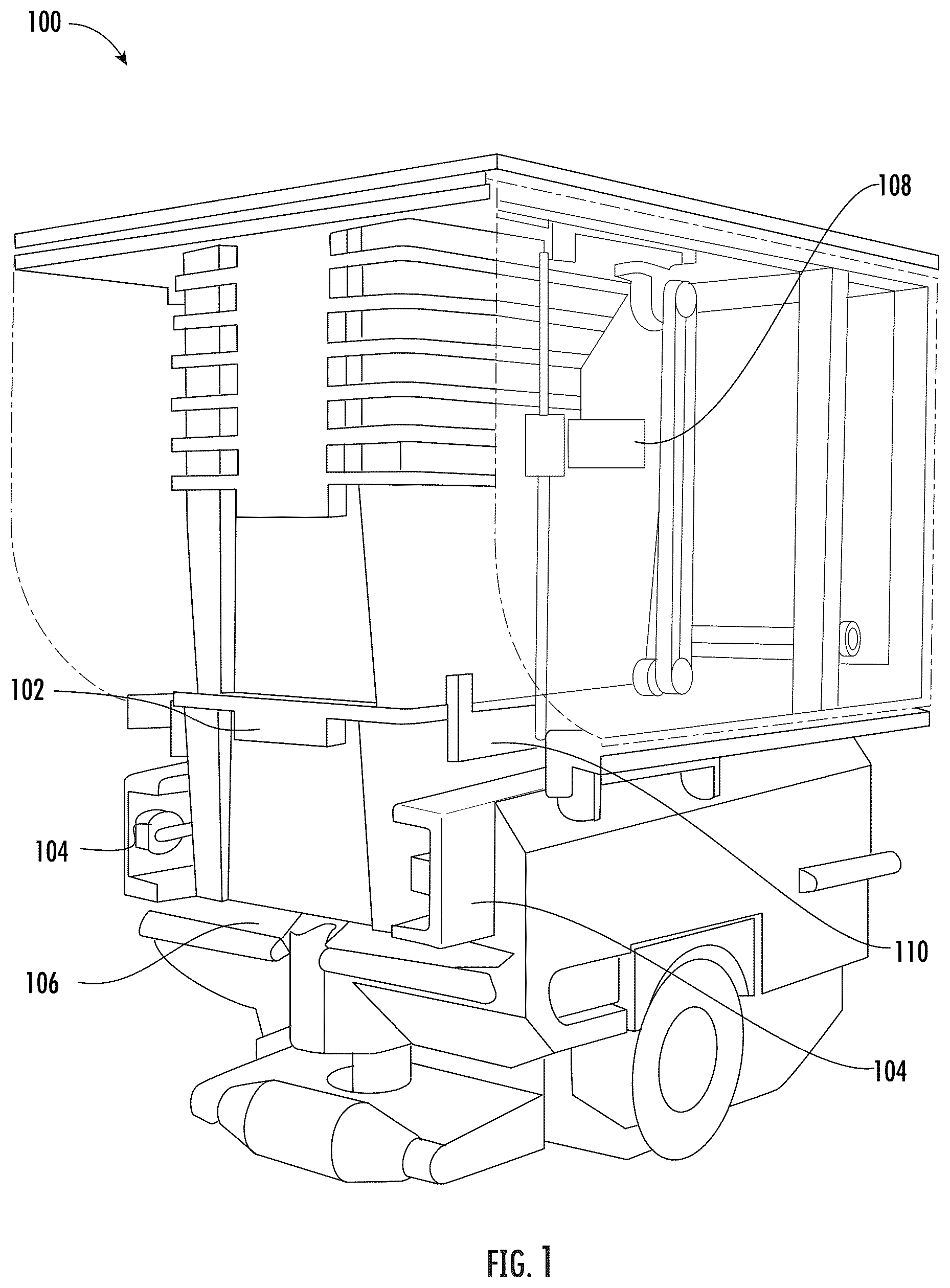 Patent US12312187 Figure 1 – Robotic system for stacking and de-stacking