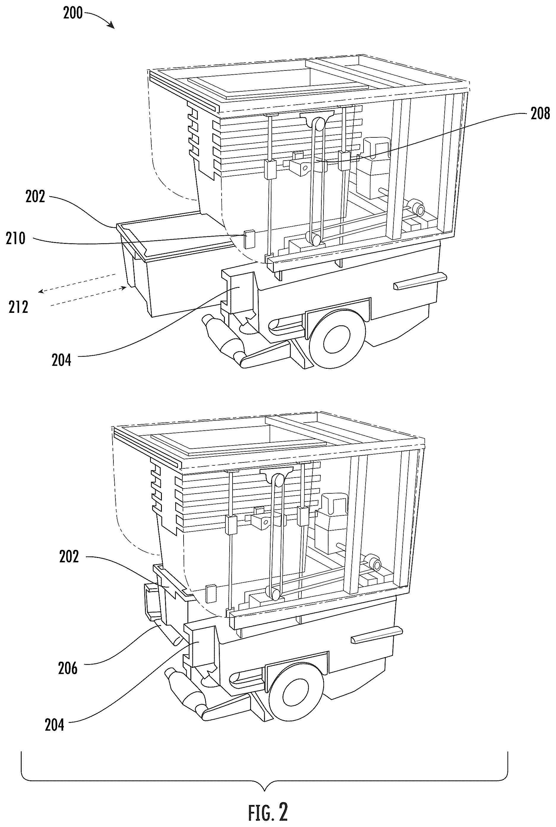 Patent US12312187 Figure 2 – Robotic system for stacking and de-stacking