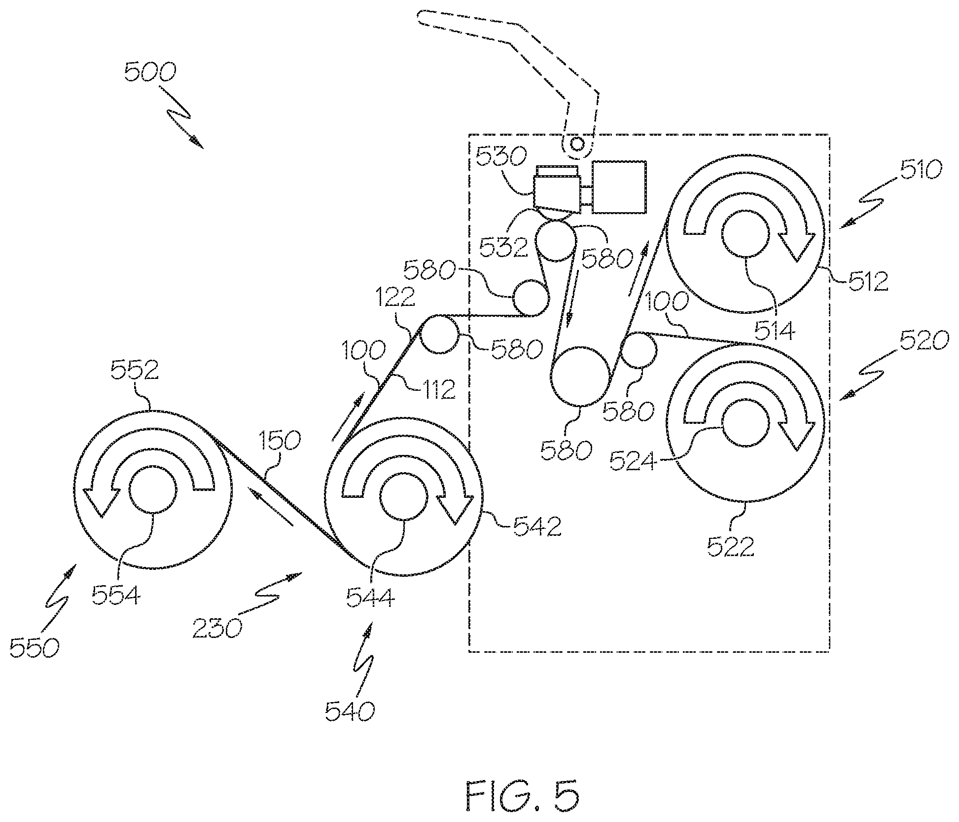 Patent US12312193 Figure 4 – Slitting machines and methods for forming rolls of coated films therewith