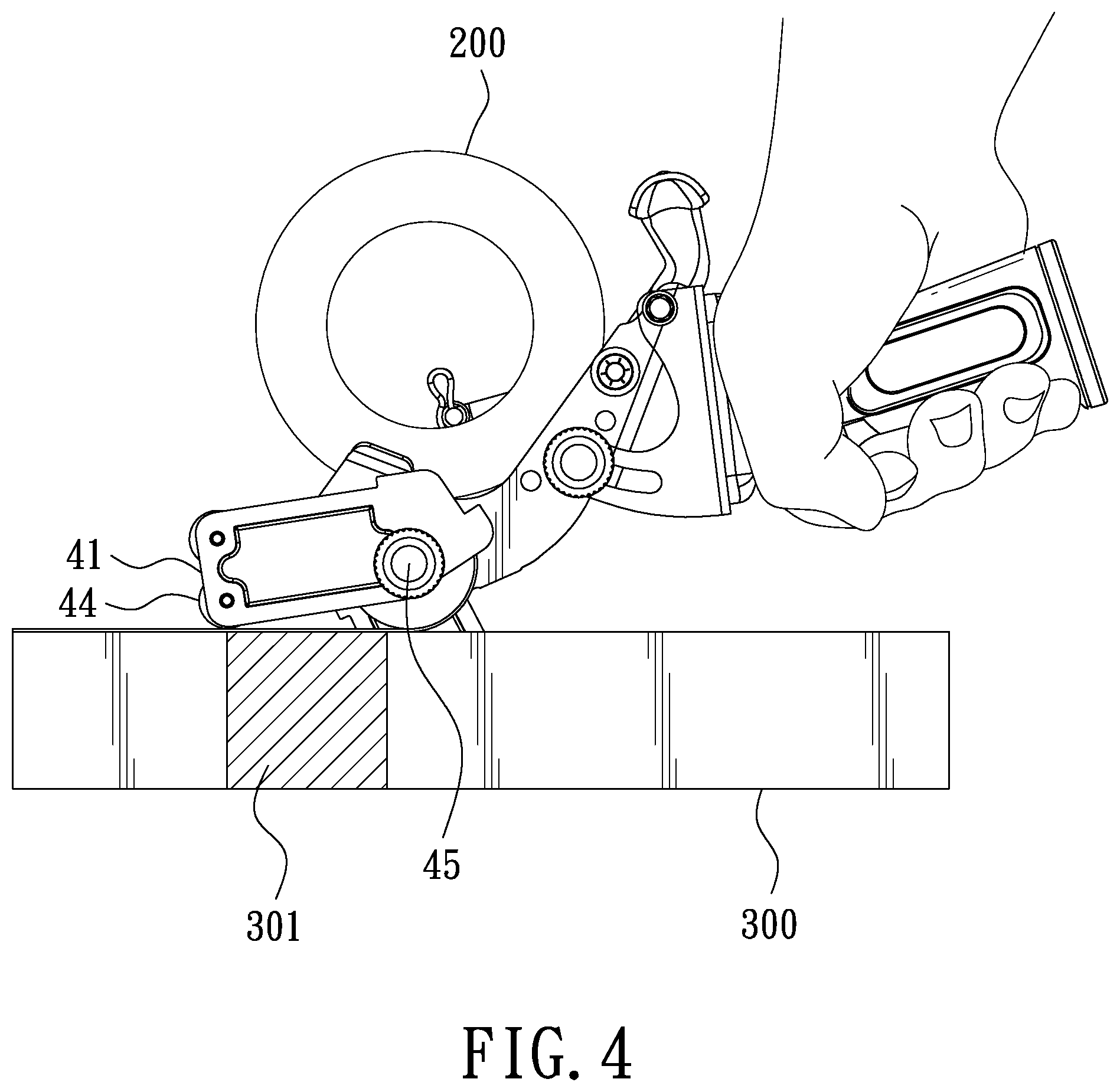 Patent US12312195 Figure 4 – Adhesive tape dispenser having guide function