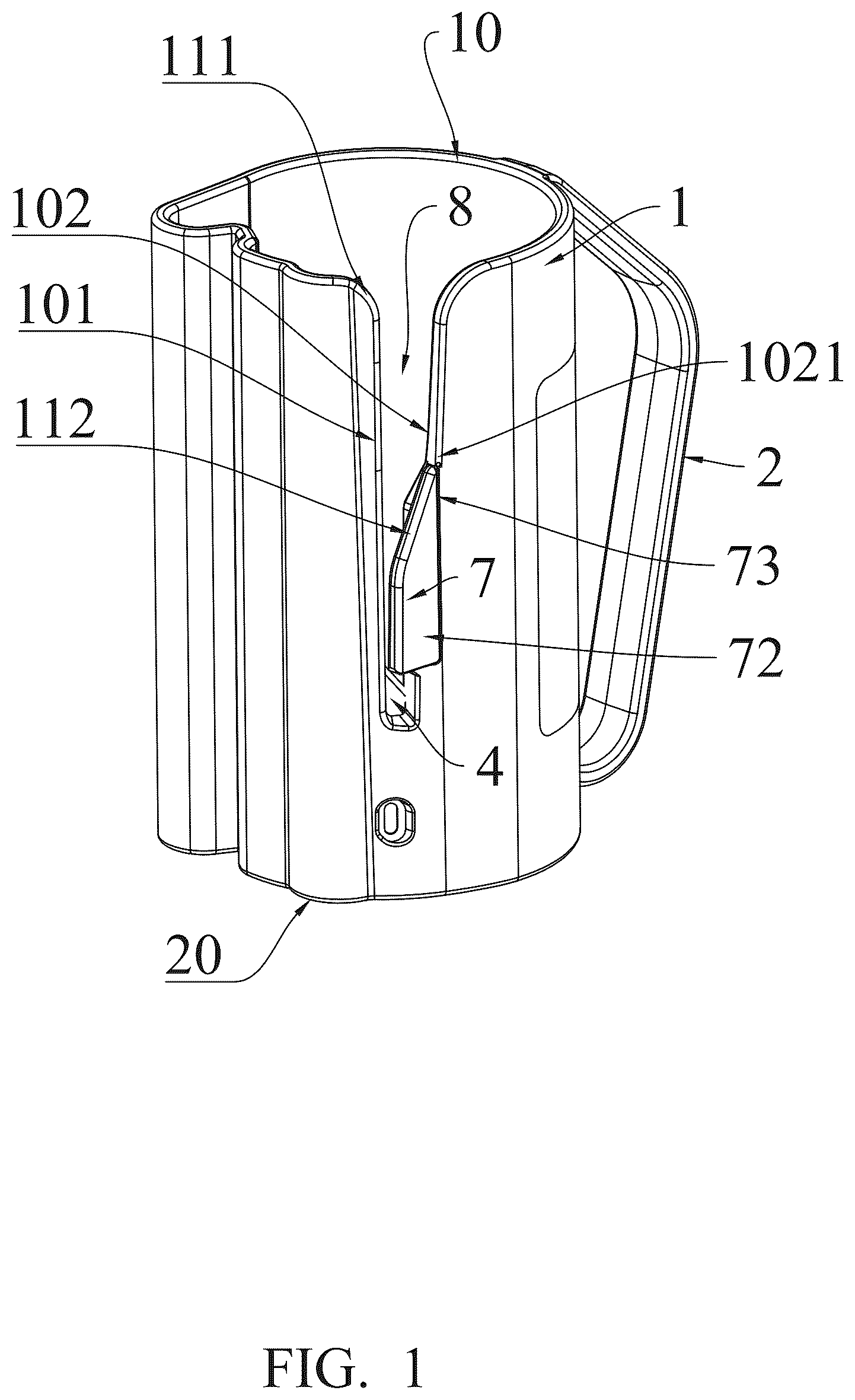 Patent US12312196 Figure 1 – Wrapper cutter