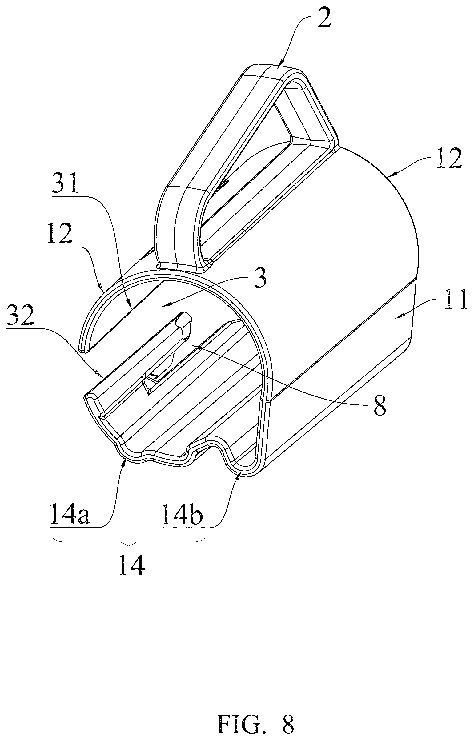 Patent US12312196 Figure 8 – Wrapper cutter
