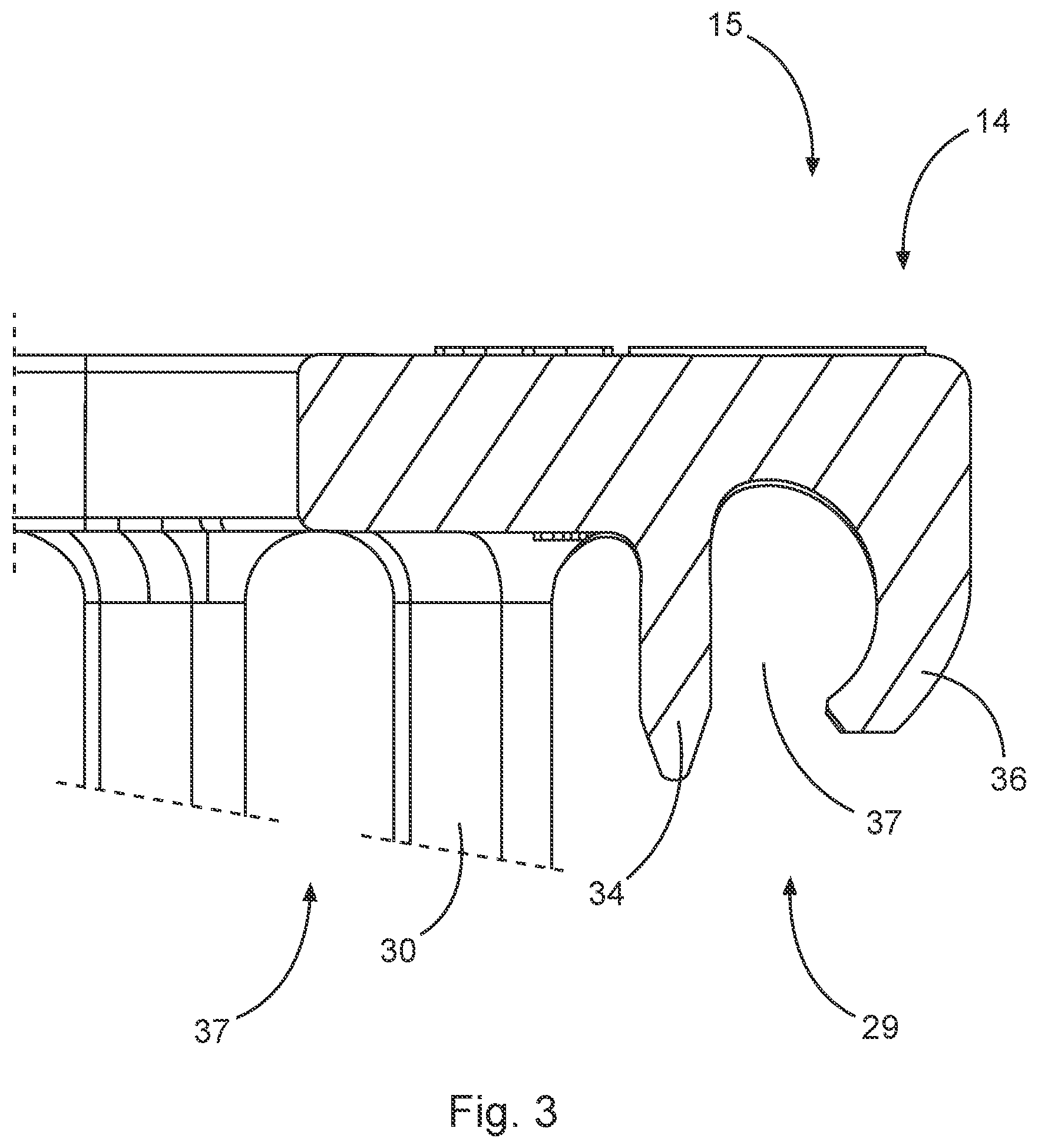 Patent US12312203 Figure 6 – Freely positionable clip line fixture for securing a free end of a clip line to a clip reel