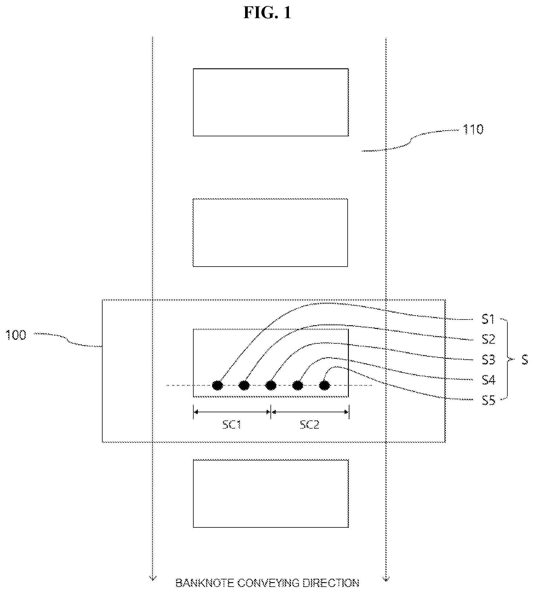 Patent US12312205 Figure 1 – Apparatus and method for detecting skew of banknotes in ATM