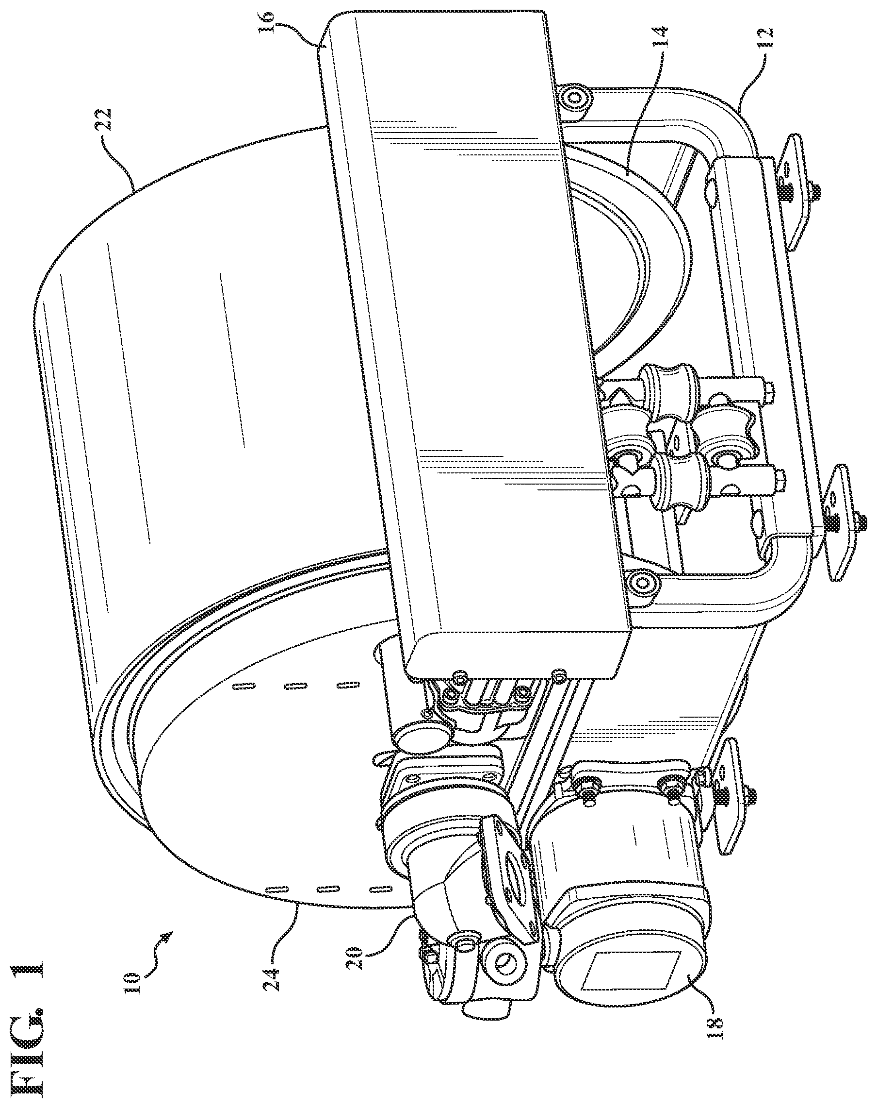Patent US12312208 Figure 1 – Hose reel