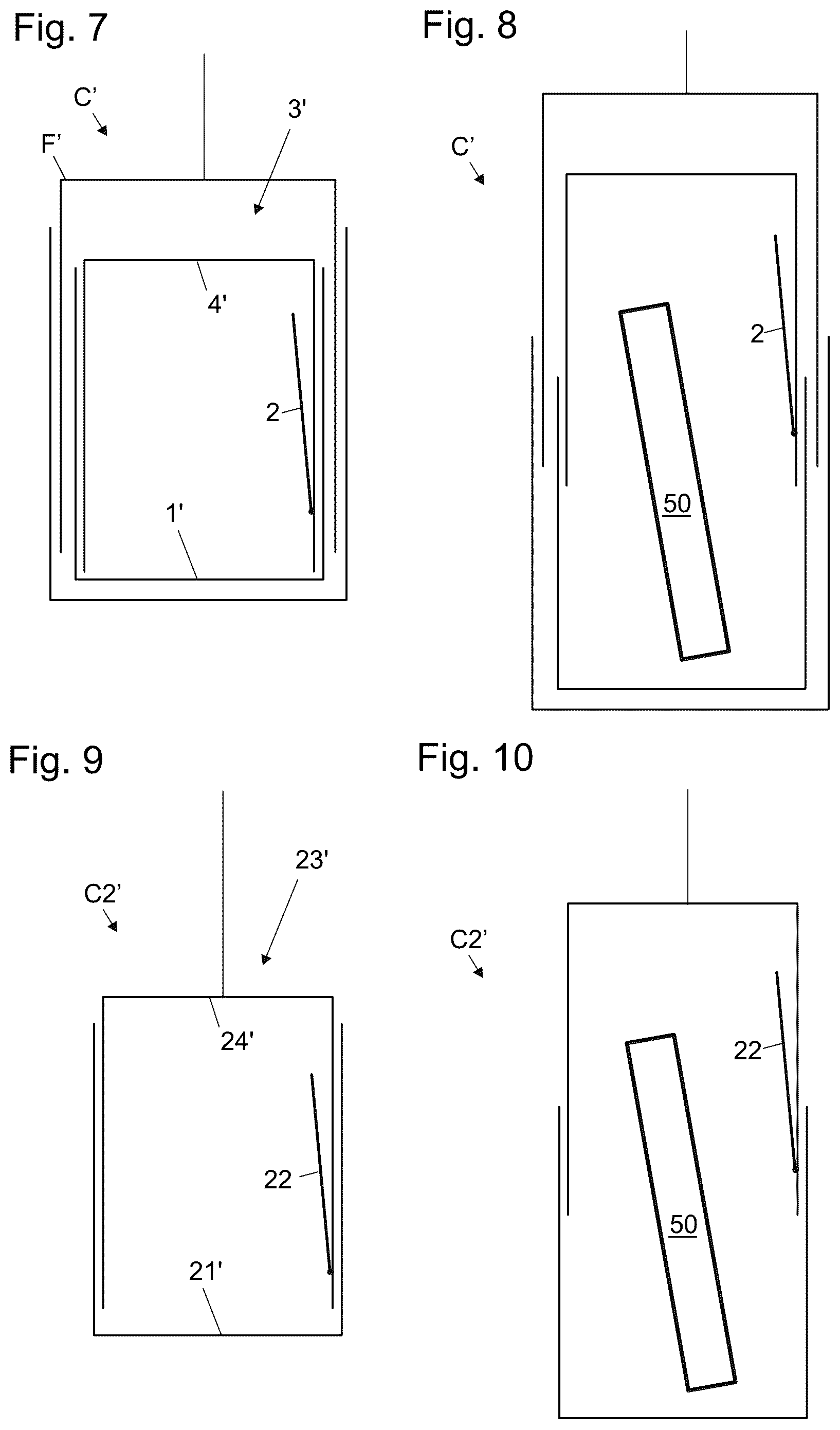 Patent US12312212 Figure 4 – Elevator car and construction-time elevator arrangement and method