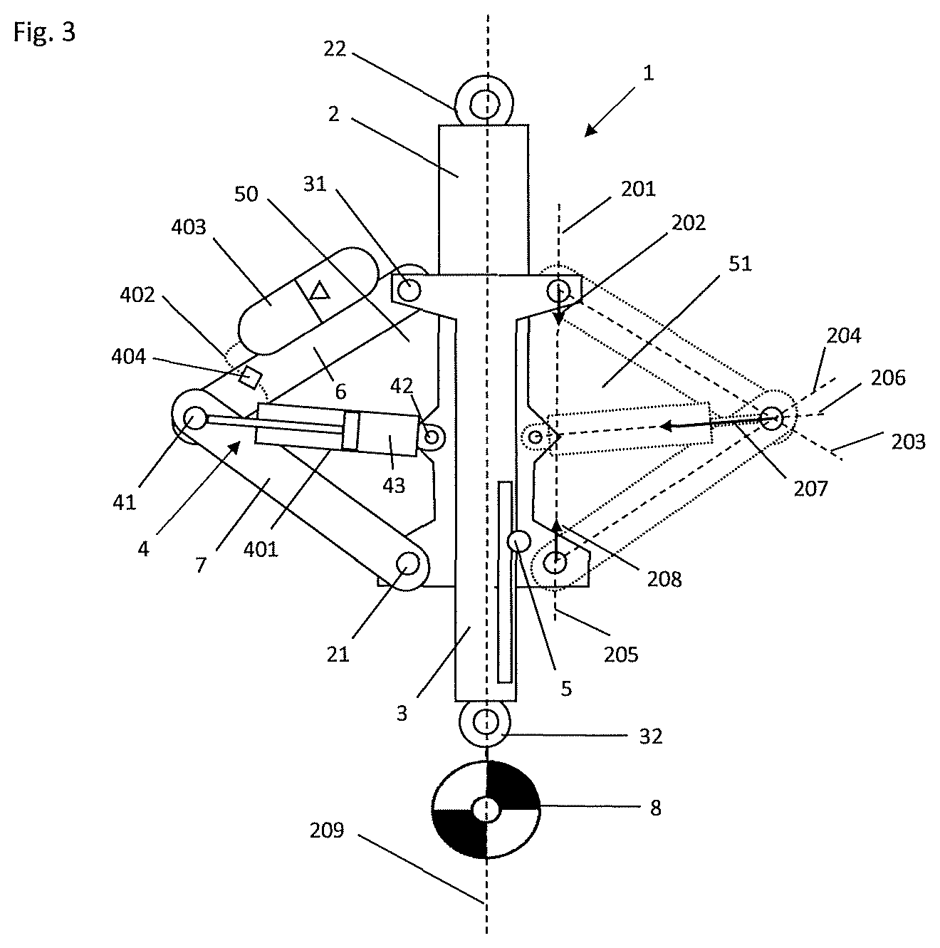 Patent US12312217 Figure 7 – (Heave) balancing device, hoisting system, method for hoisting and kit of parts for spring balancing a hoisting system