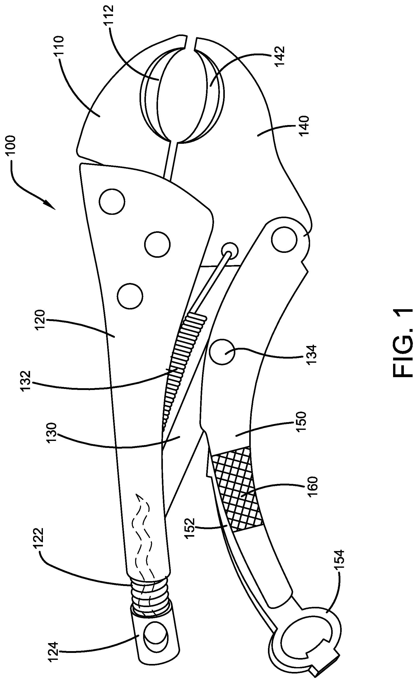 Patent US12312226 Figure 1 – Wine bottle opening device