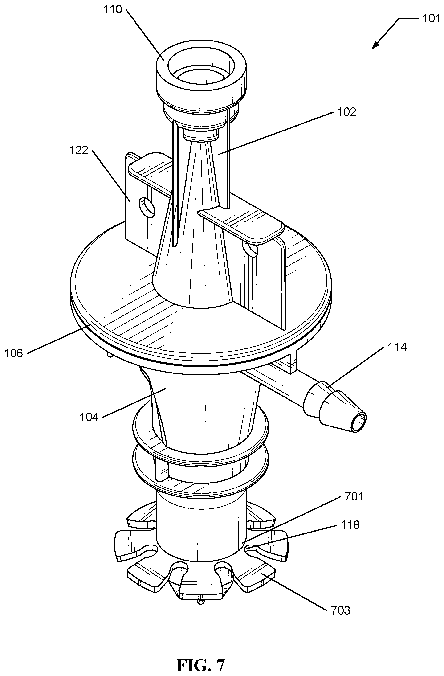 Patent US12312230 Figure 8 – Single nozzle beverage dispensing