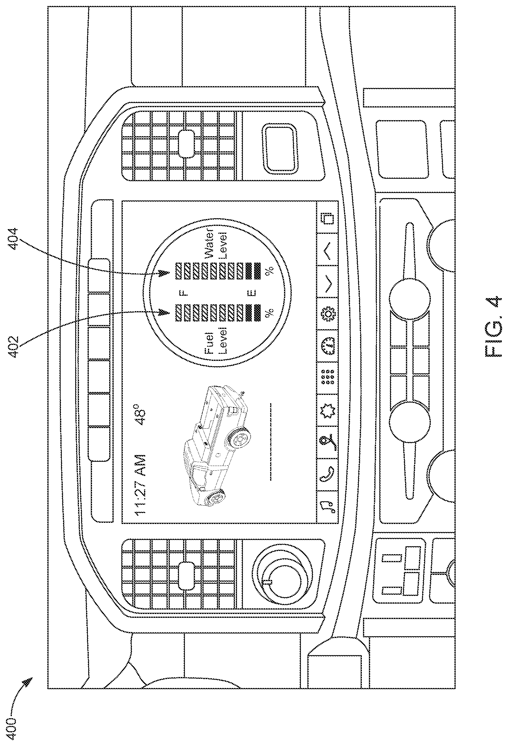 Patent US12312233 Figure 4 – Intelligent liquid level display for auxiliary tanks