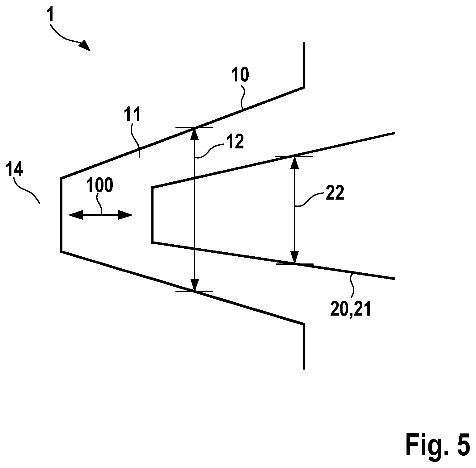 Patent US12312236 Figure 3 – Electrode arrangement for a micro-electro-mechanical system including tapered electrode structures