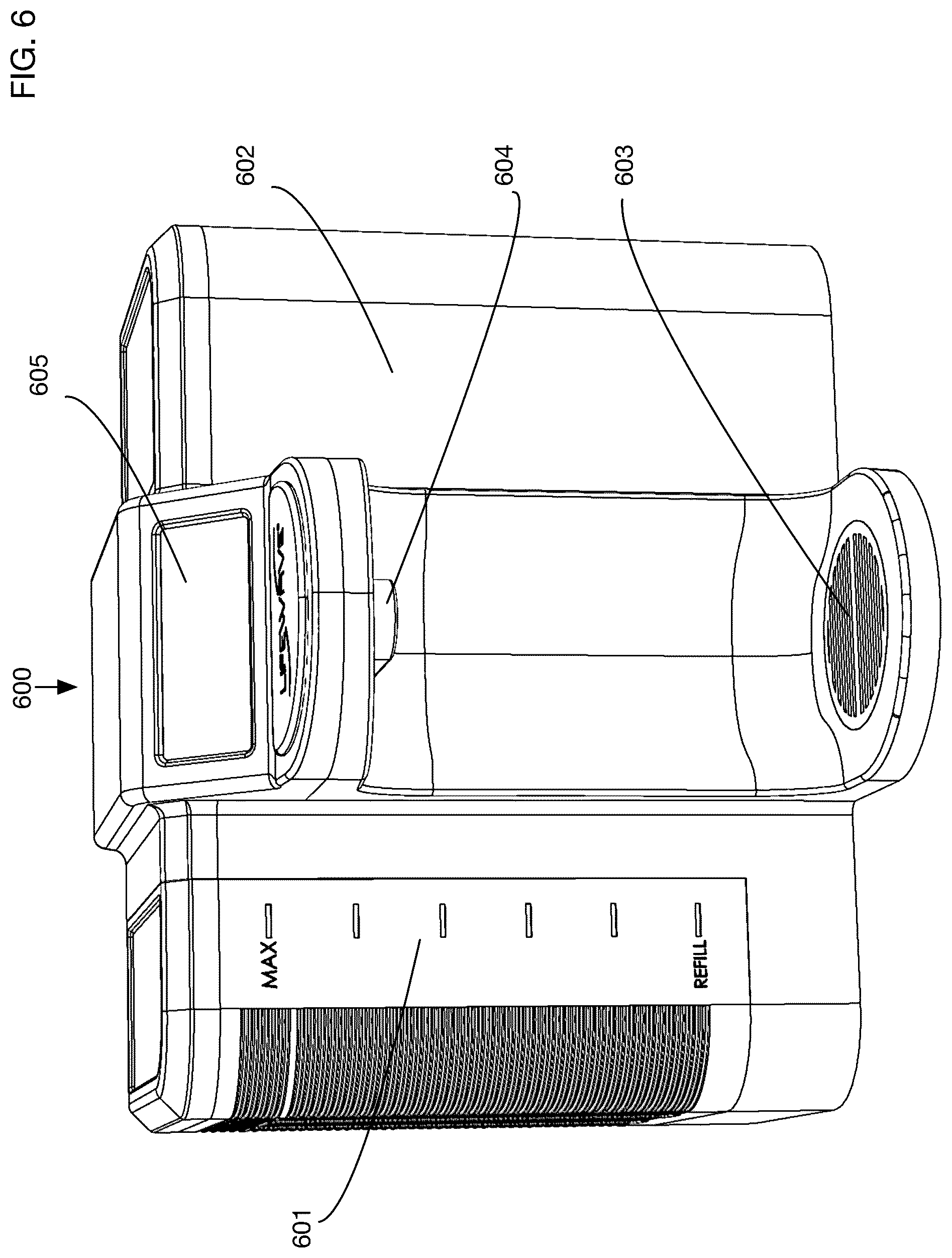 Patent US12312256 Figure 6 – Device that treats water and/or at least one chromophore with multiple wavelengths of light and sound