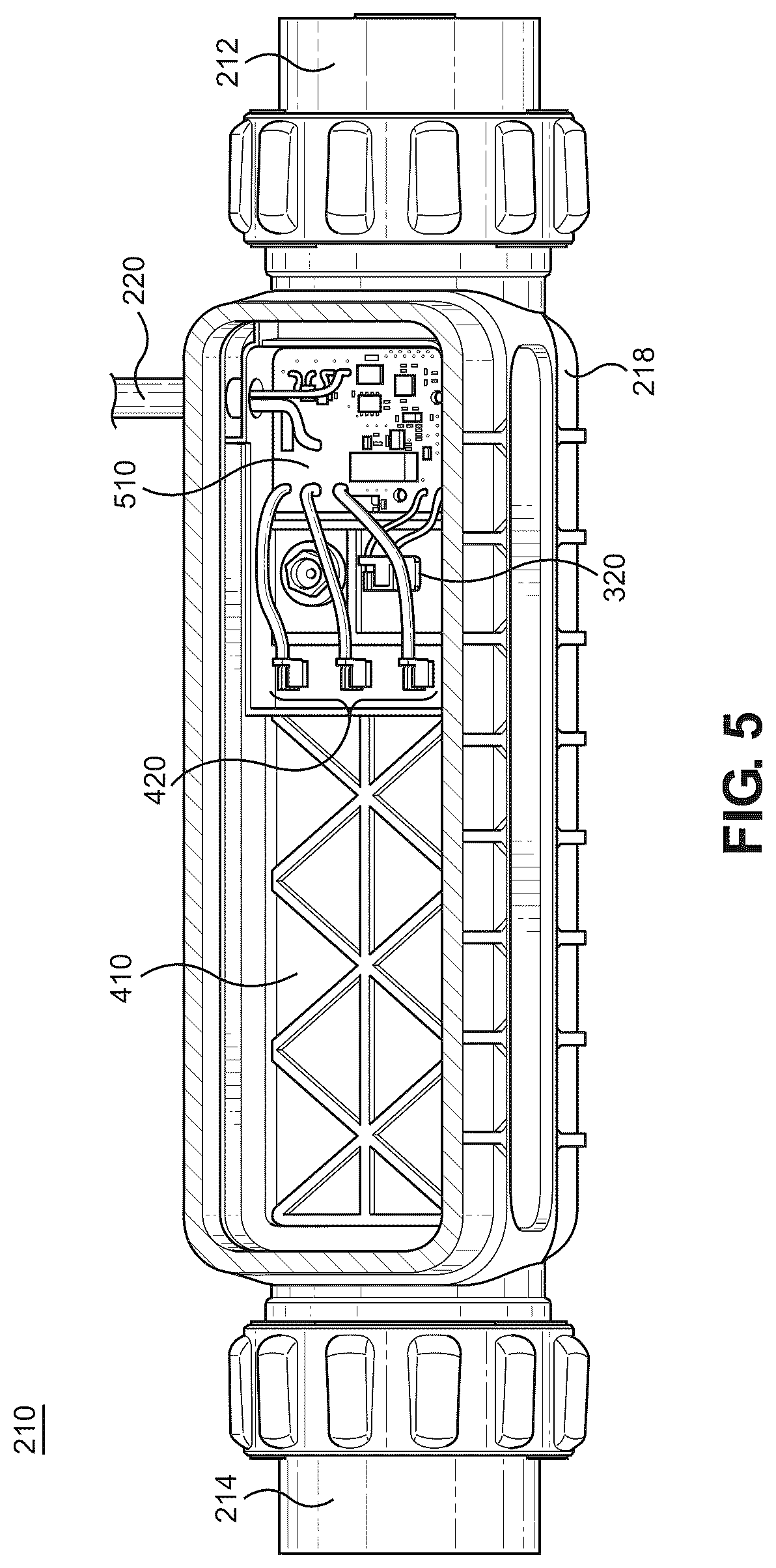 Patent US12312260 Figure 5 – Chlorinator with onboard flow sensor